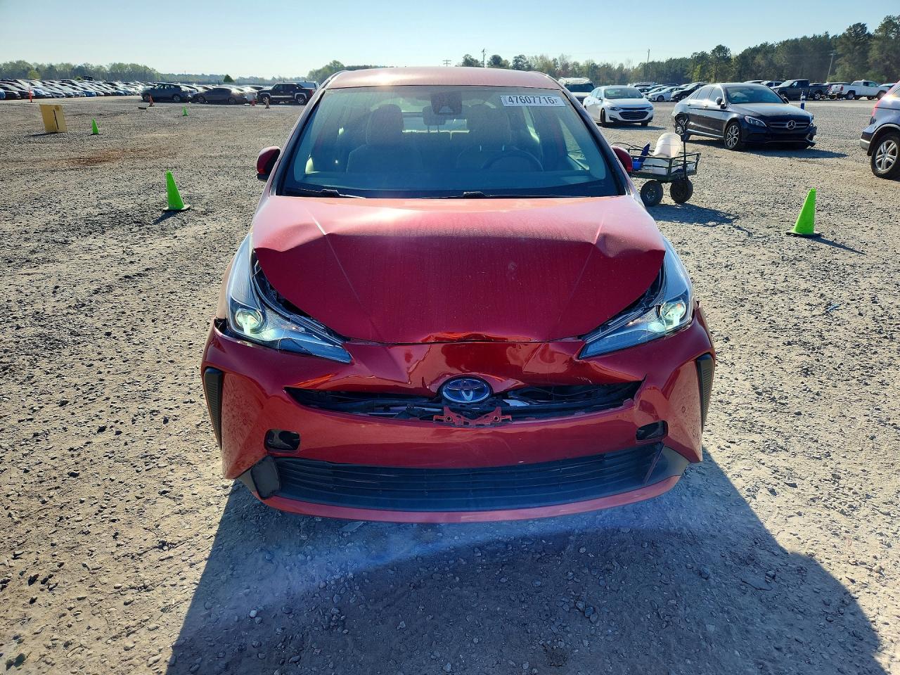 2019 Toyota Prius Le Burgundy vin: JTDKARFU9K3074863