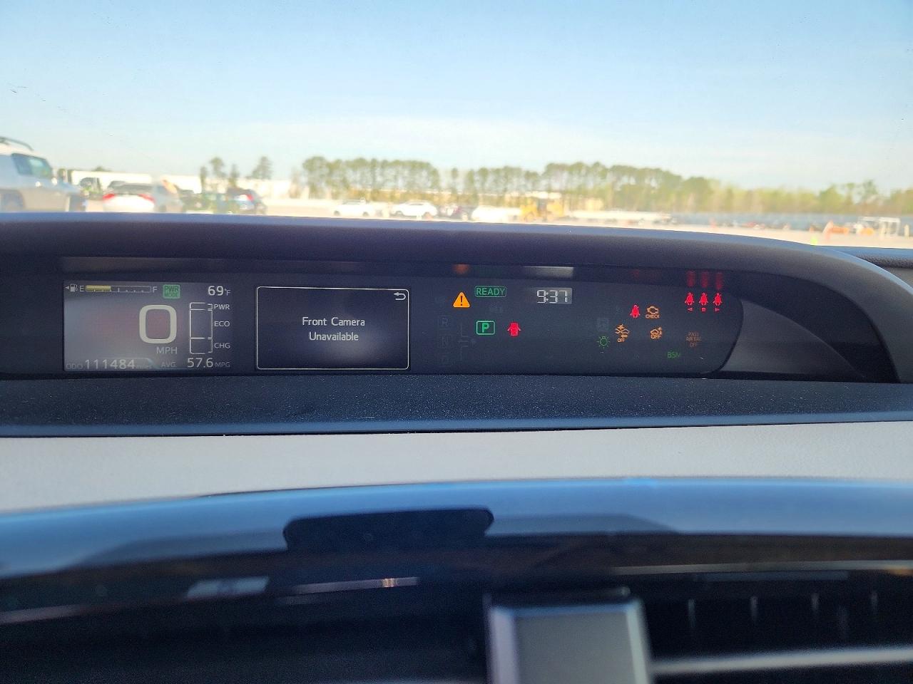 2019 Toyota Prius Le Burgundy vin: JTDKARFU9K3074863