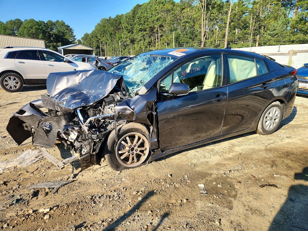 2019 Toyota Prius Le Серый vin: JTDKARFU9K3099794