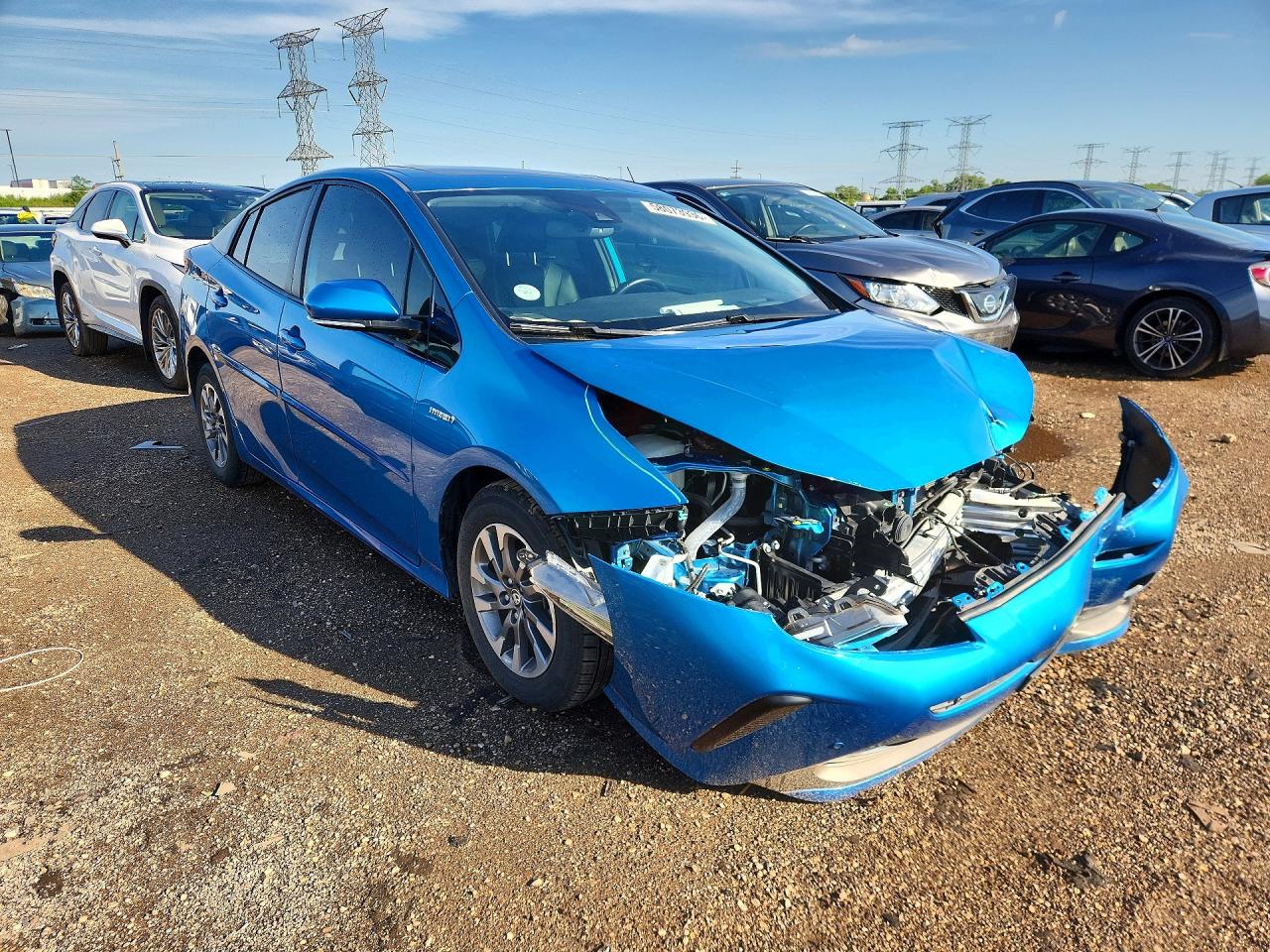 2019 Toyota Prius Limited Blue vin: JTDKARFUXK3069008