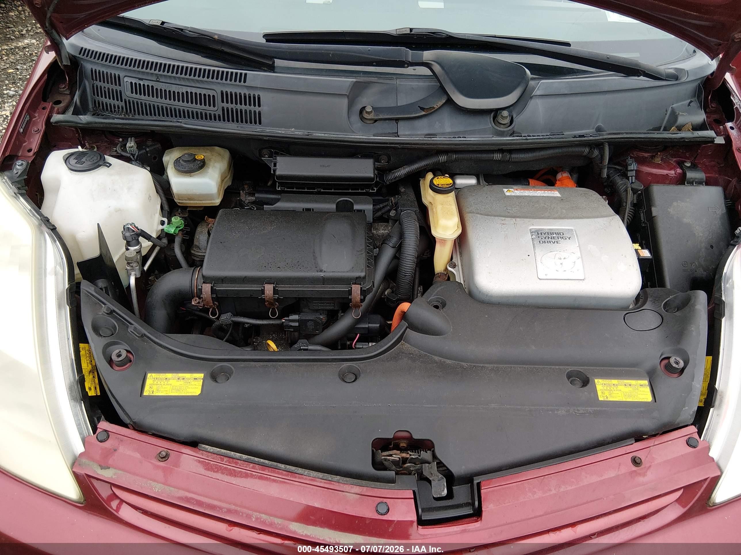 2005 Toyota Prius   Красный vin: JTDKB20U053043762
