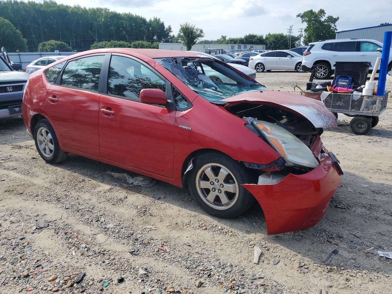 2006 Toyota Prius Base Red vin: JTDKB20U063147489