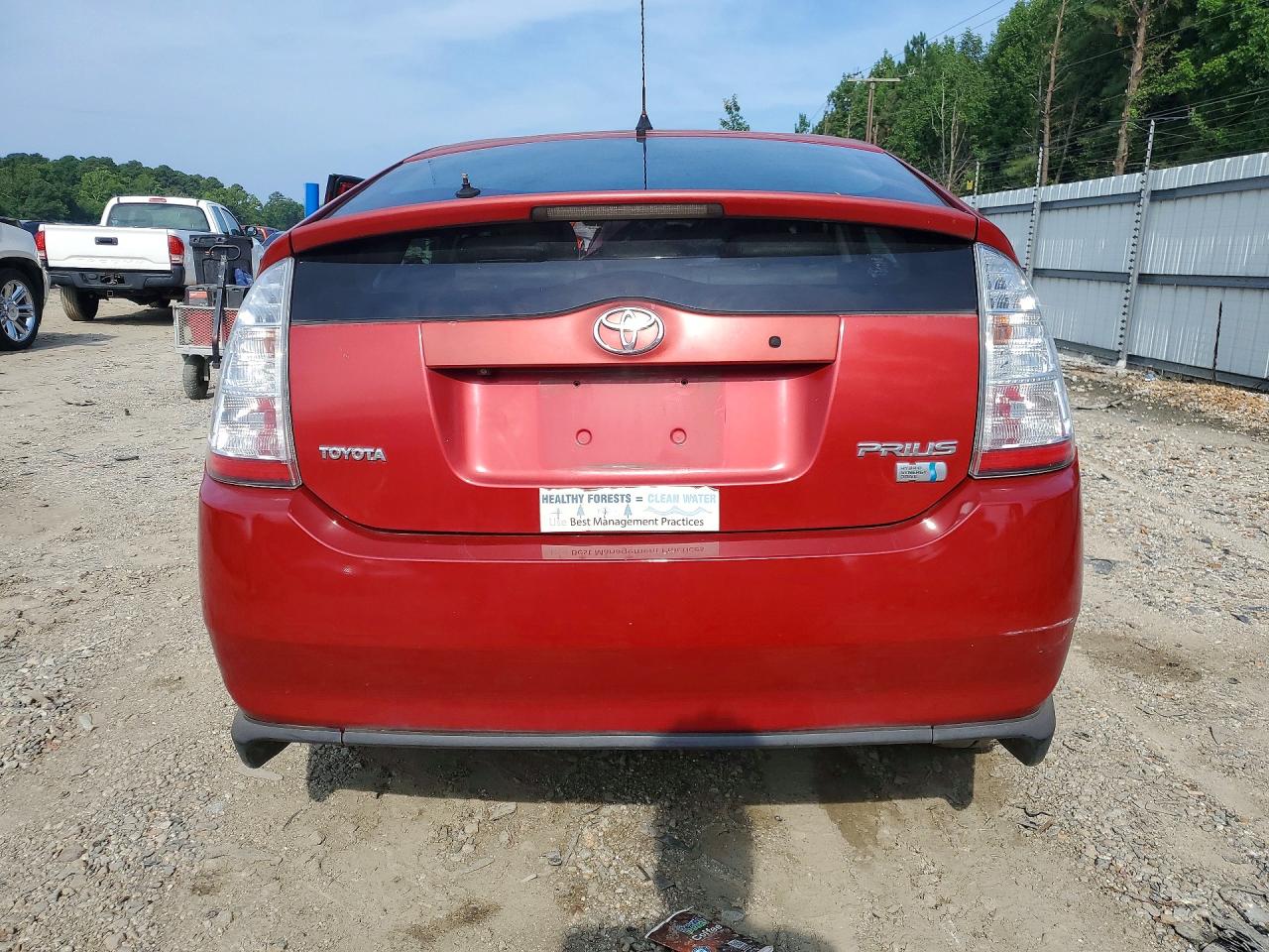 2006 Toyota Prius Base Red vin: JTDKB20U063147489