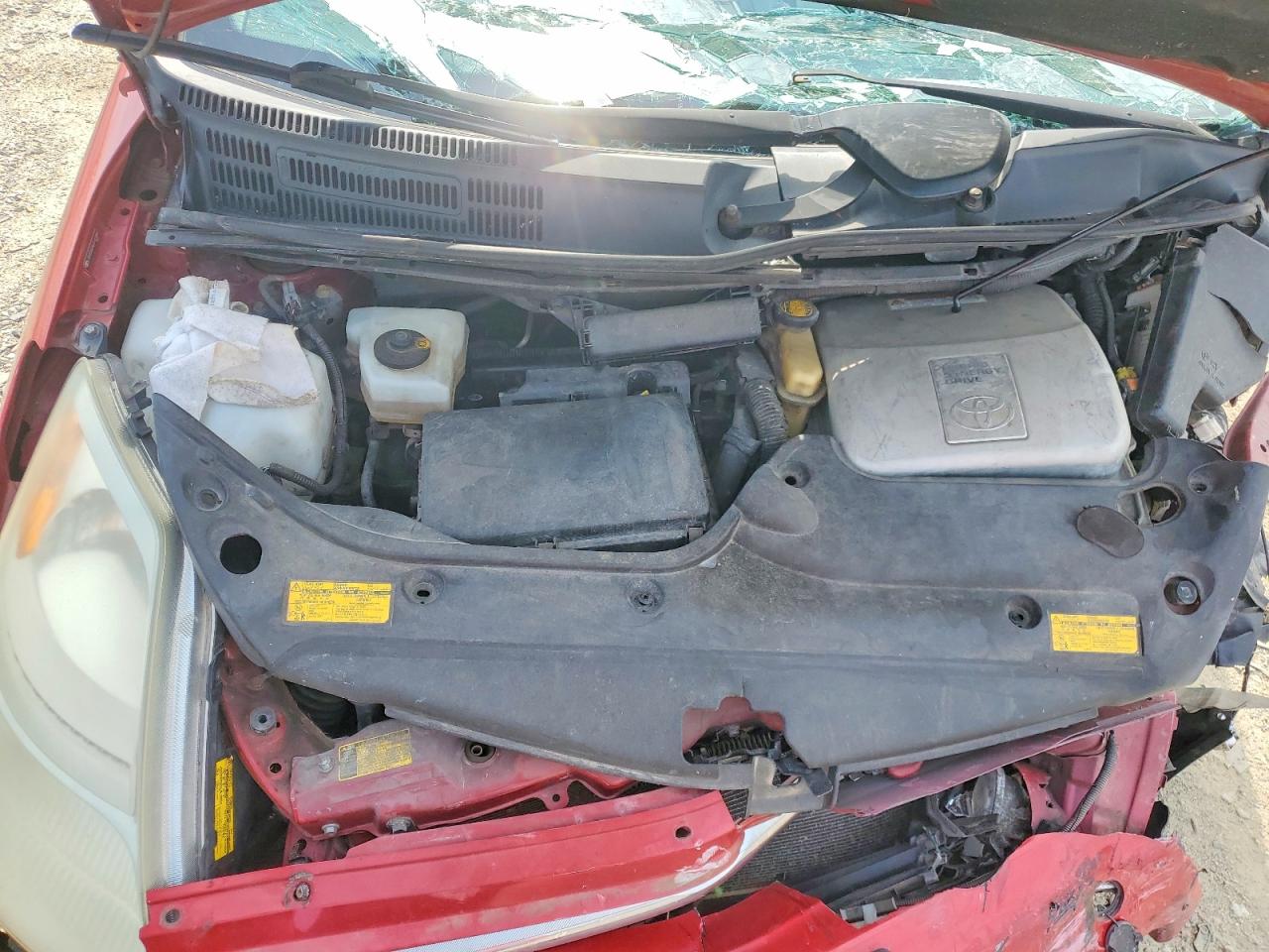 2006 Toyota Prius Base Red vin: JTDKB20U063147489