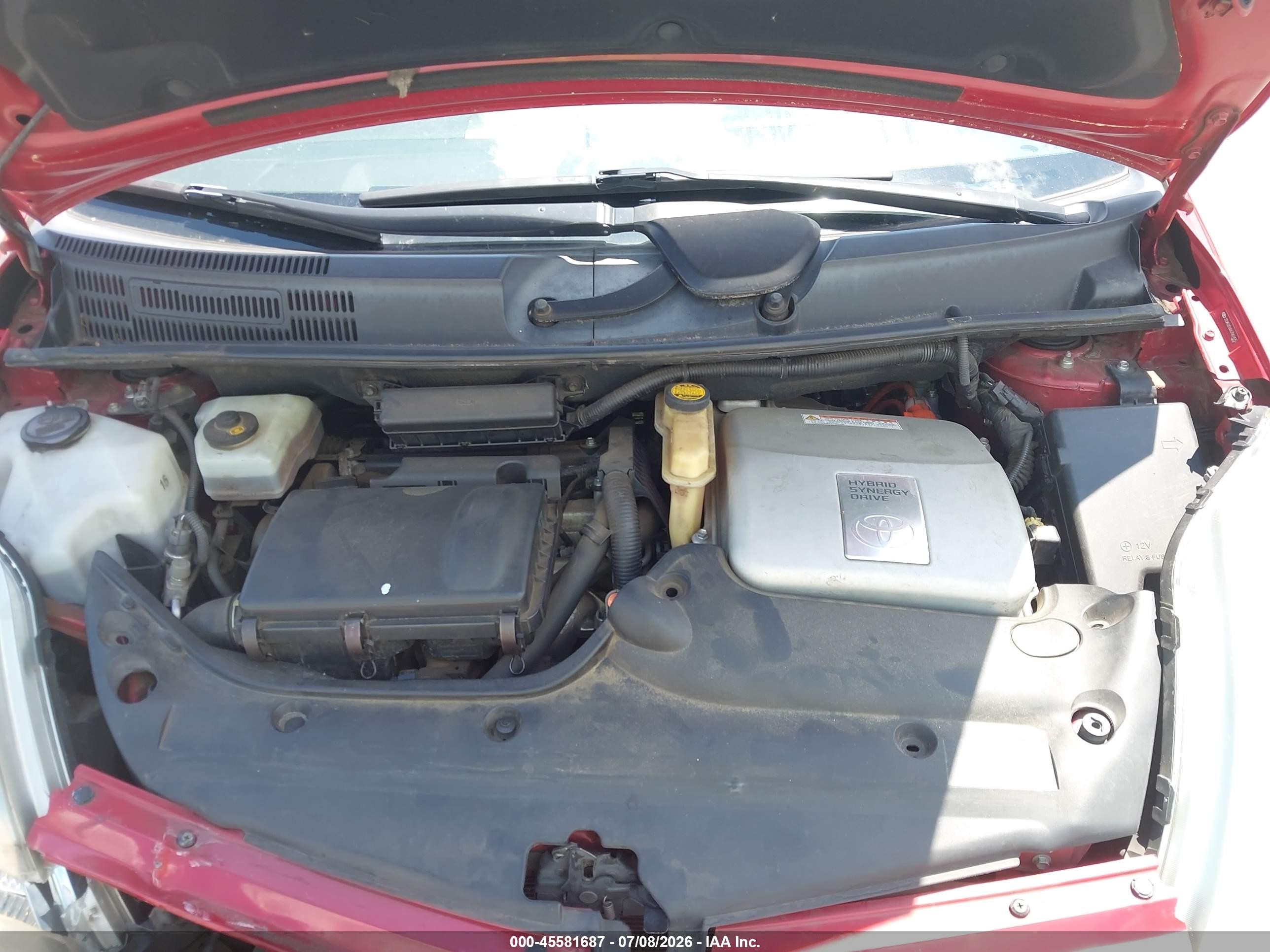 2006 Toyota Prius   Red vin: JTDKB20U067067425