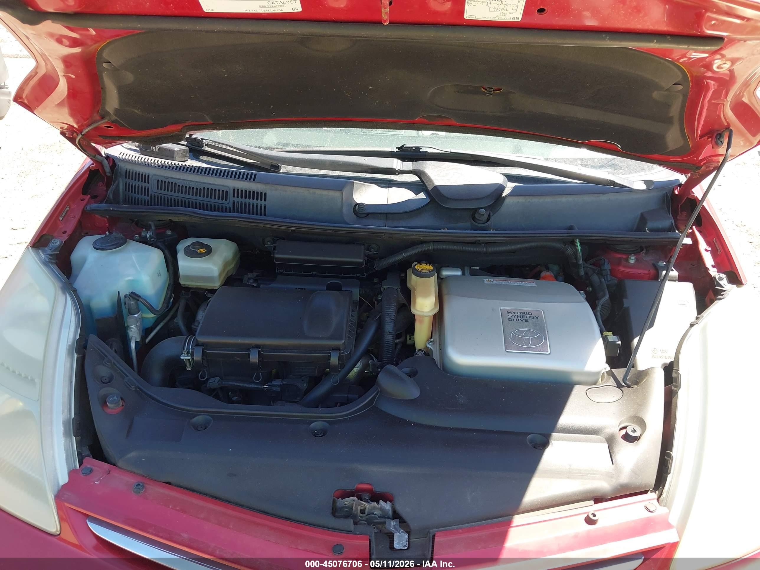 2006 Toyota Prius   Красный vin: JTDKB20U067504016