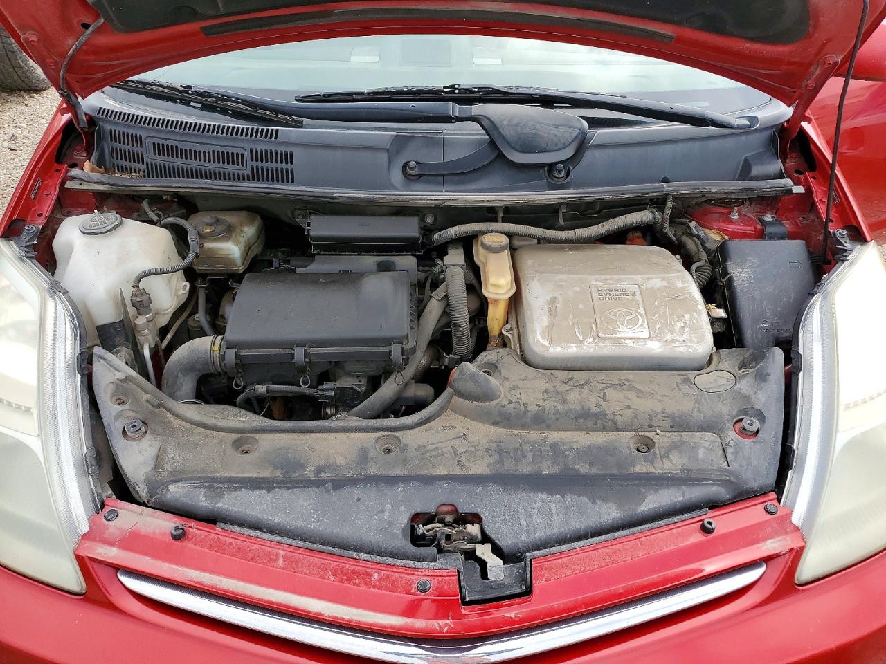 2006 Toyota Prius Base Red vin: JTDKB20U067521558