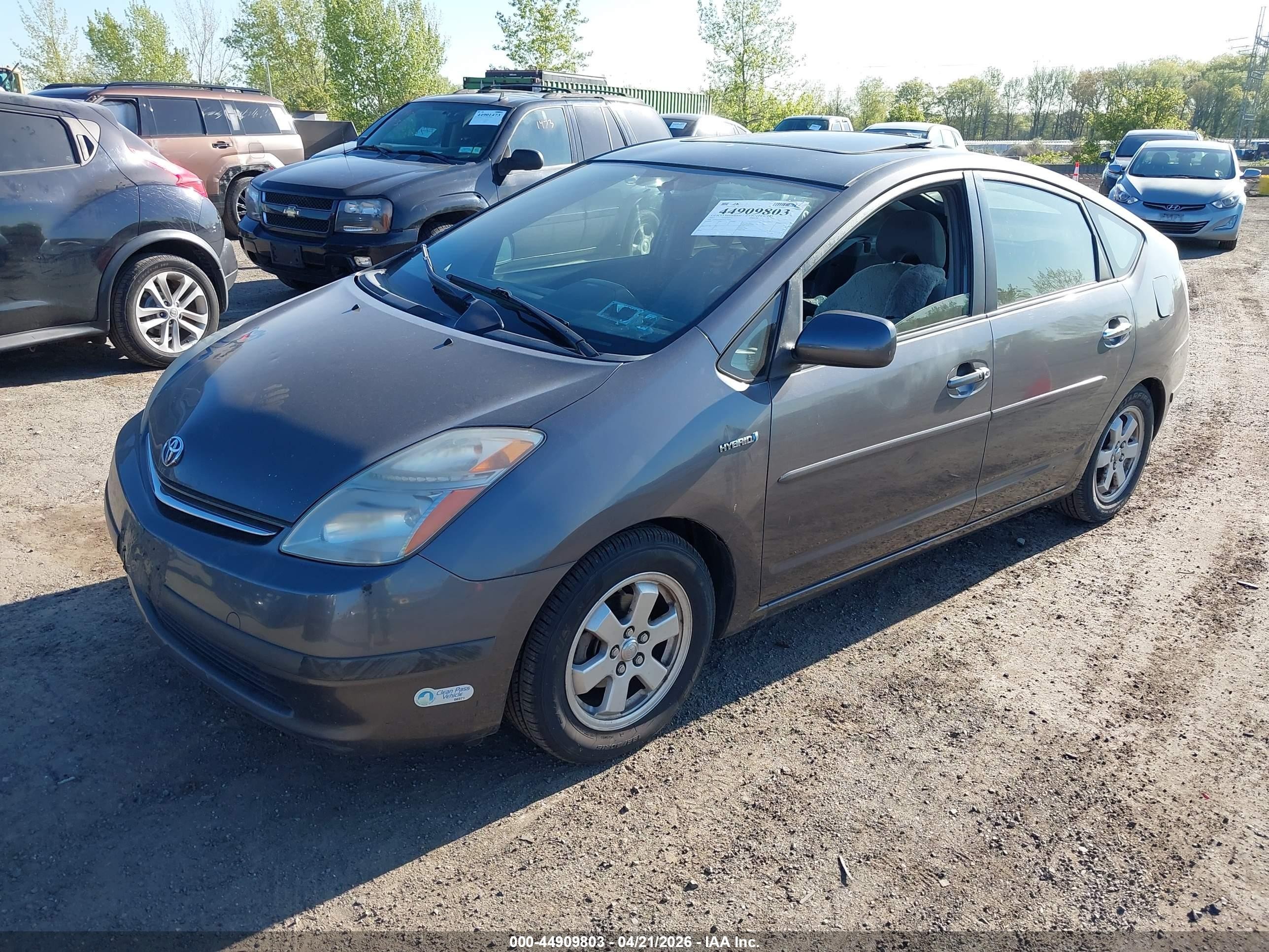 2007 Toyota Prius Gray vin: JTDKB20U073217414