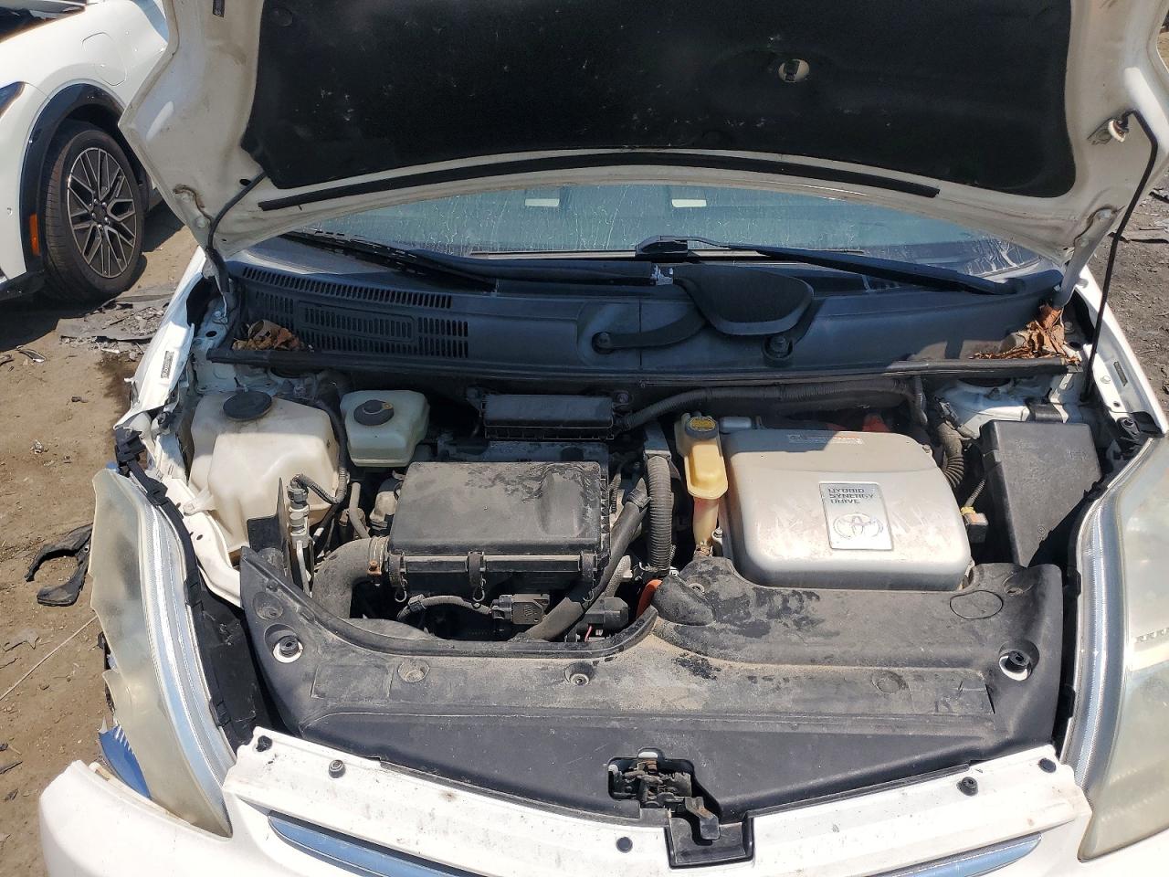 2007 Toyota Prius Base White vin: JTDKB20U077089054
