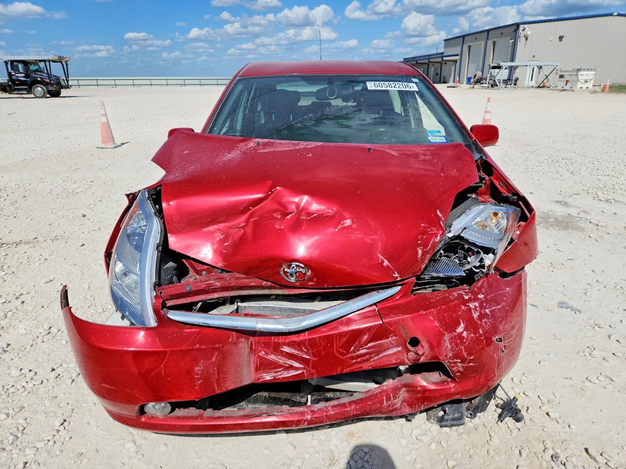 2007 Toyota Prius Base Red vin: JTDKB20U077548065
