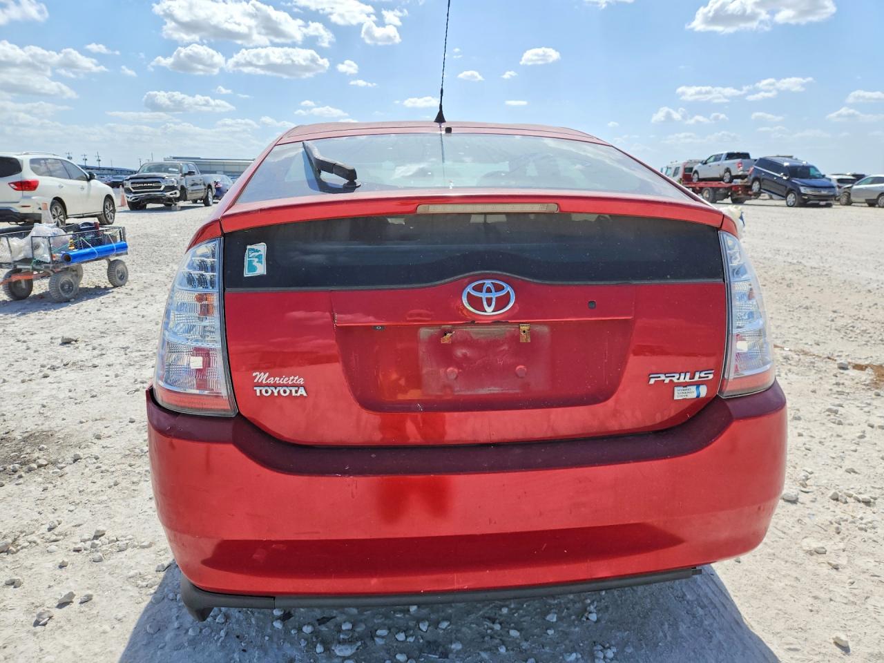 2007 Toyota Prius Base Red vin: JTDKB20U077548065