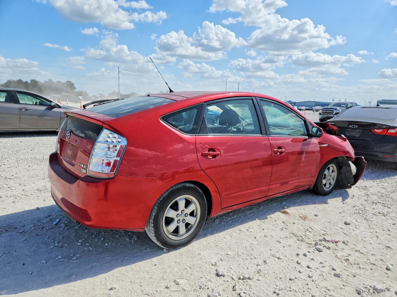 2007 Toyota Prius Base Red vin: JTDKB20U077548065