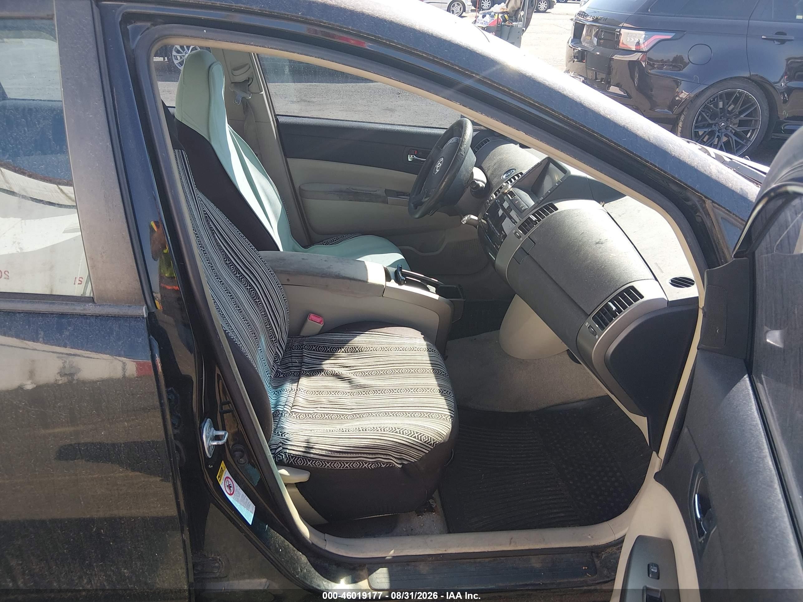2007 Toyota Prius   Black vin: JTDKB20U077562287