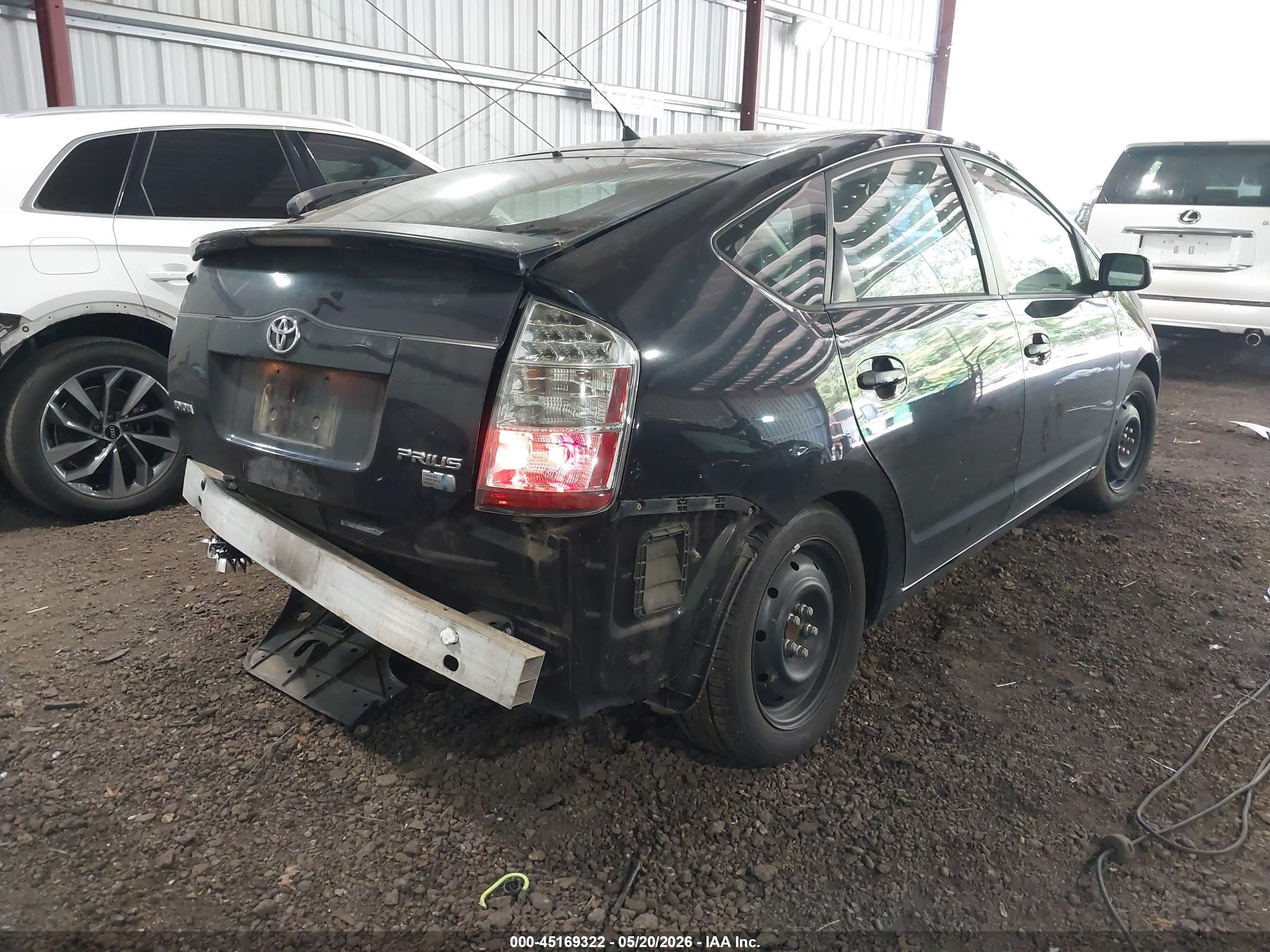 2007 Toyota Prius Touring Black vin: JTDKB20U077567635