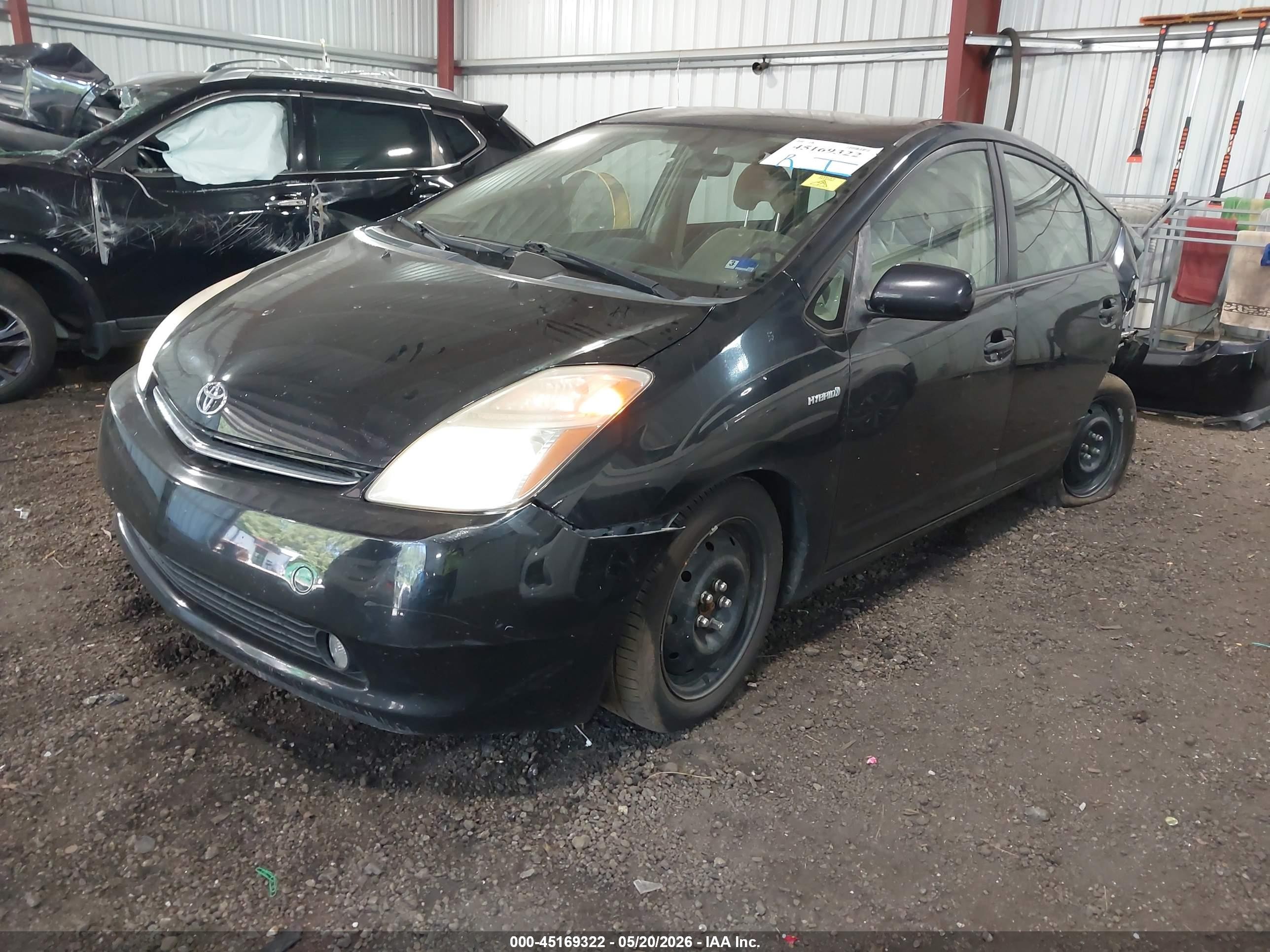 2007 Toyota Prius Touring Black vin: JTDKB20U077567635