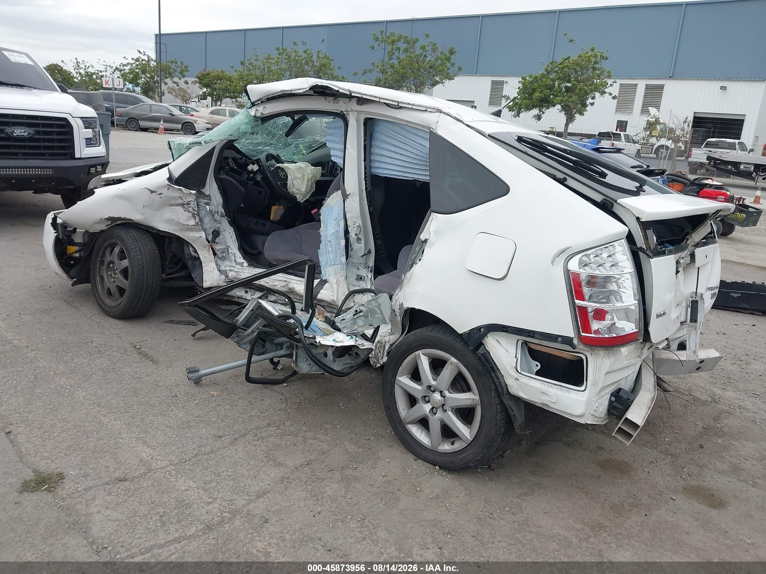 2007 Toyota Prius Touring White vin: JTDKB20U077575766