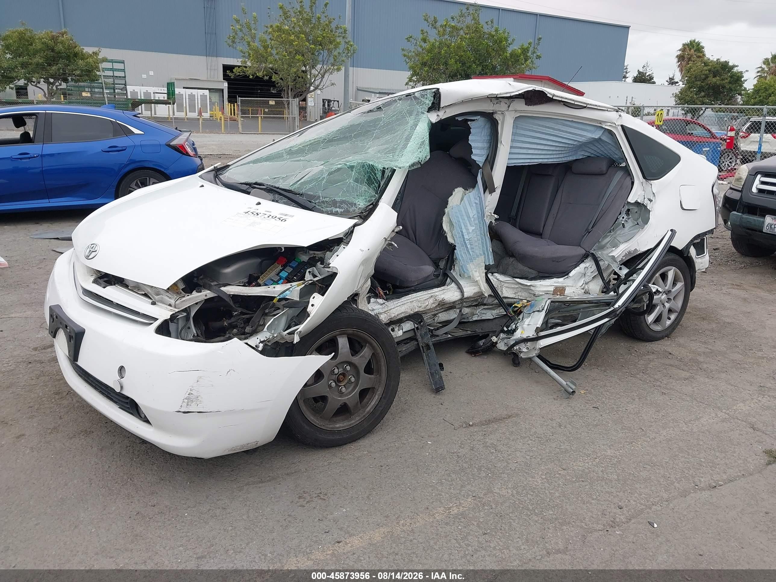 2007 Toyota Prius Touring White vin: JTDKB20U077575766