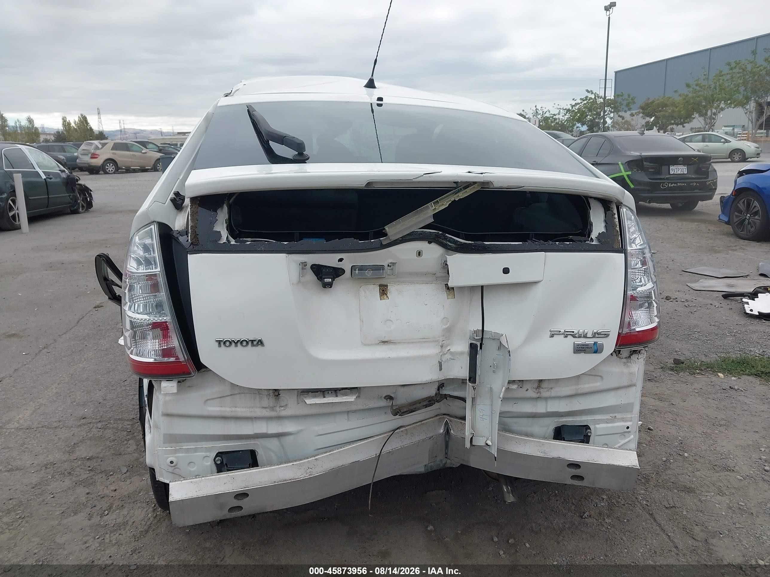 2007 Toyota Prius Touring White vin: JTDKB20U077575766
