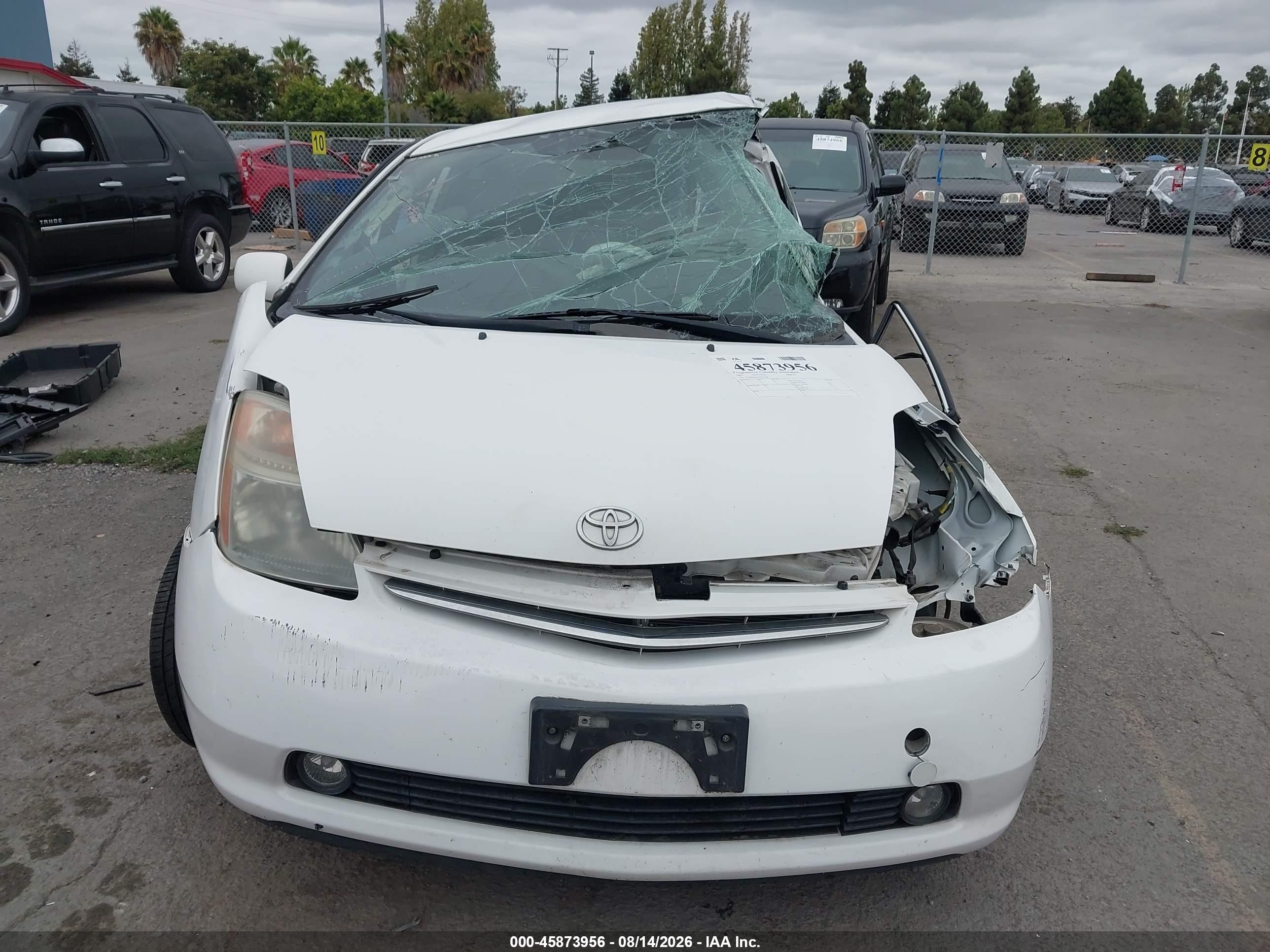 2007 Toyota Prius Touring White vin: JTDKB20U077575766