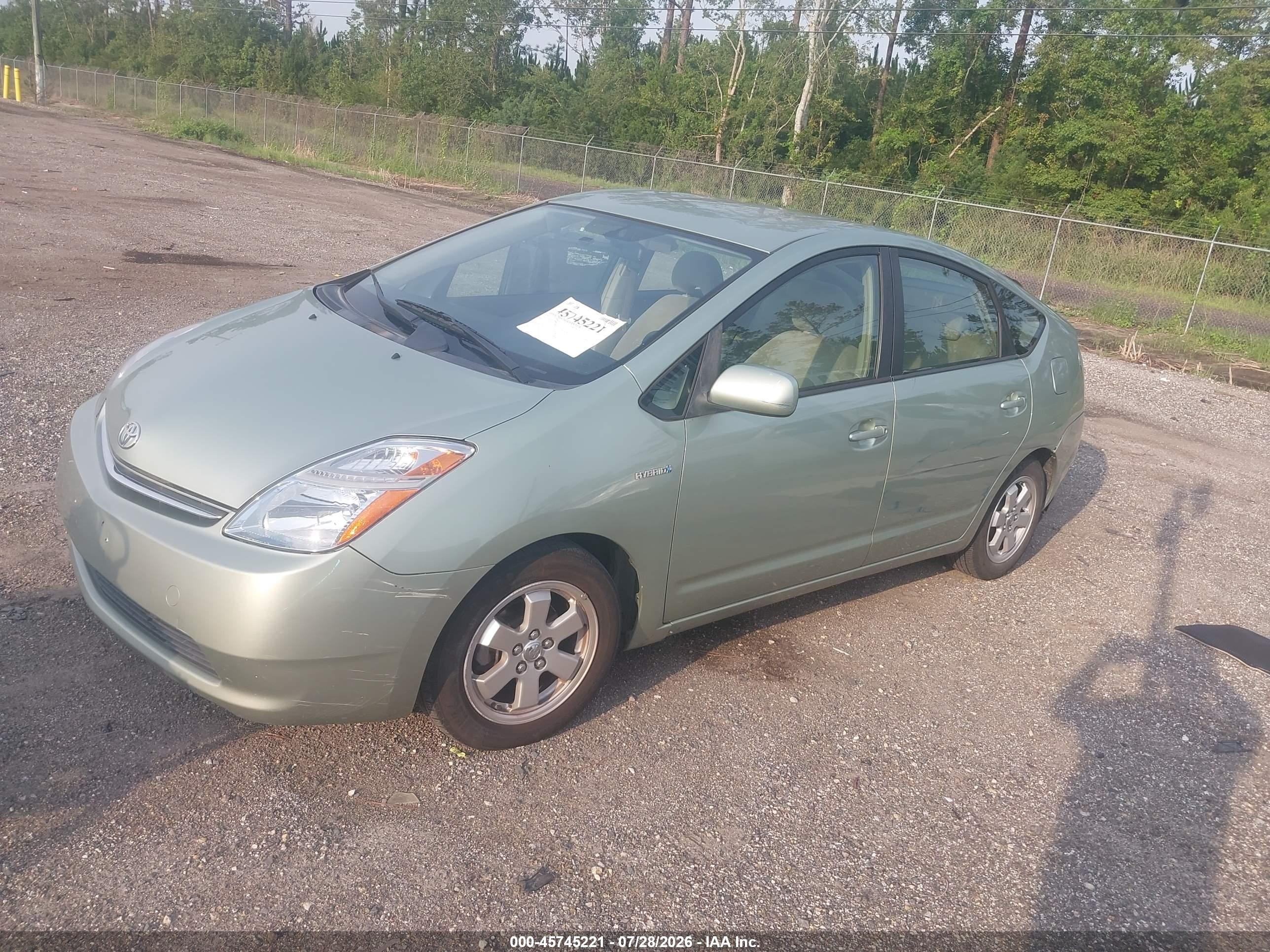 2007 Toyota Prius   Green vin: JTDKB20U077650840