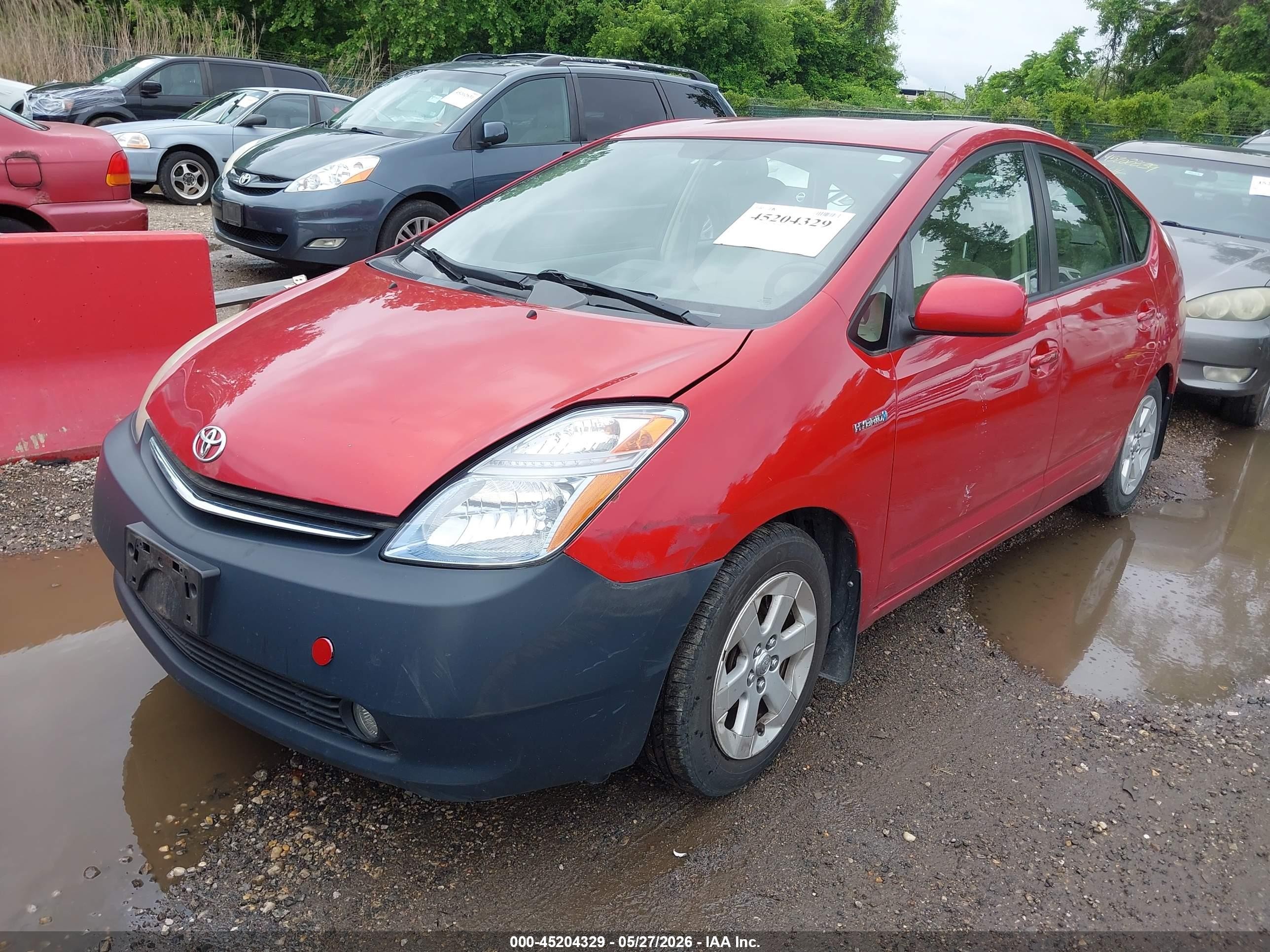 2007 Toyota Prius   Red vin: JTDKB20U077676595