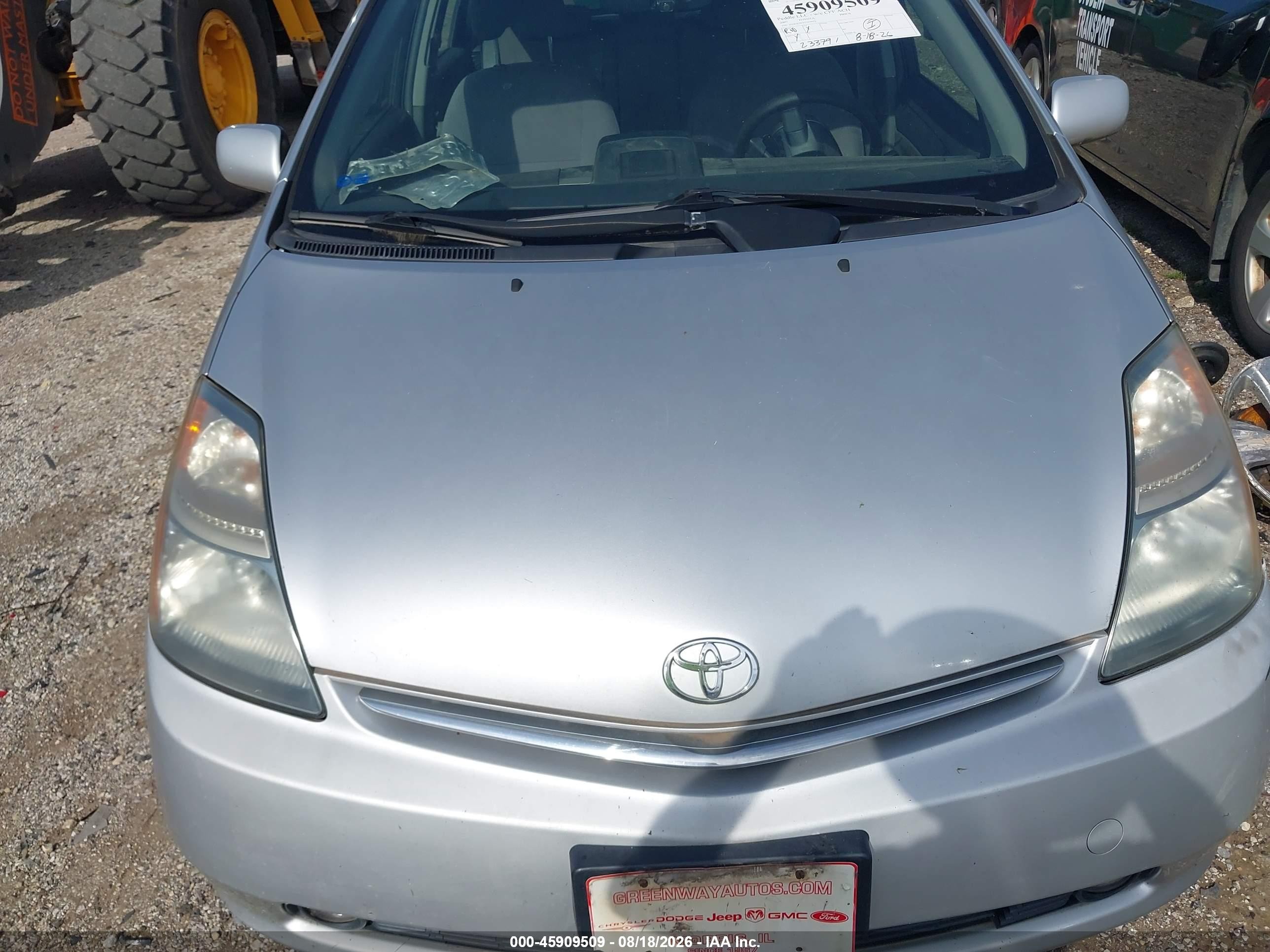 2007 Toyota Prius   Silver vin: JTDKB20U077678055