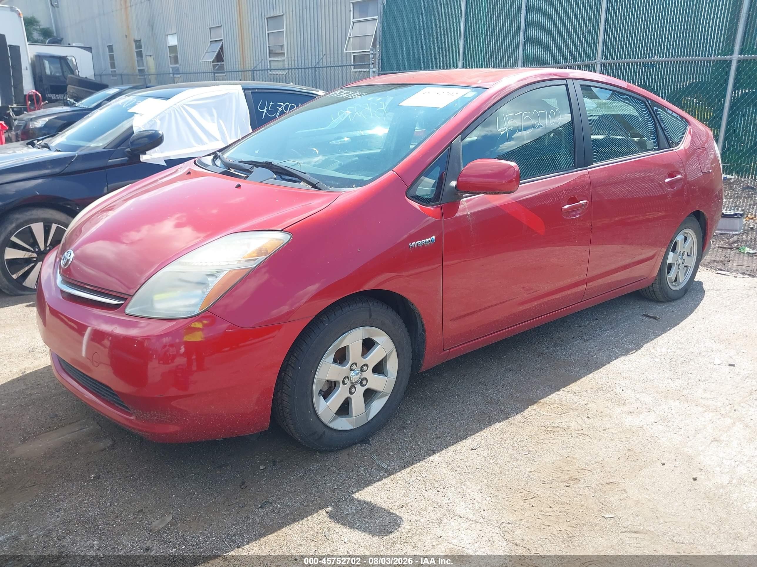 2007 Toyota Prius   Red vin: JTDKB20U077679660