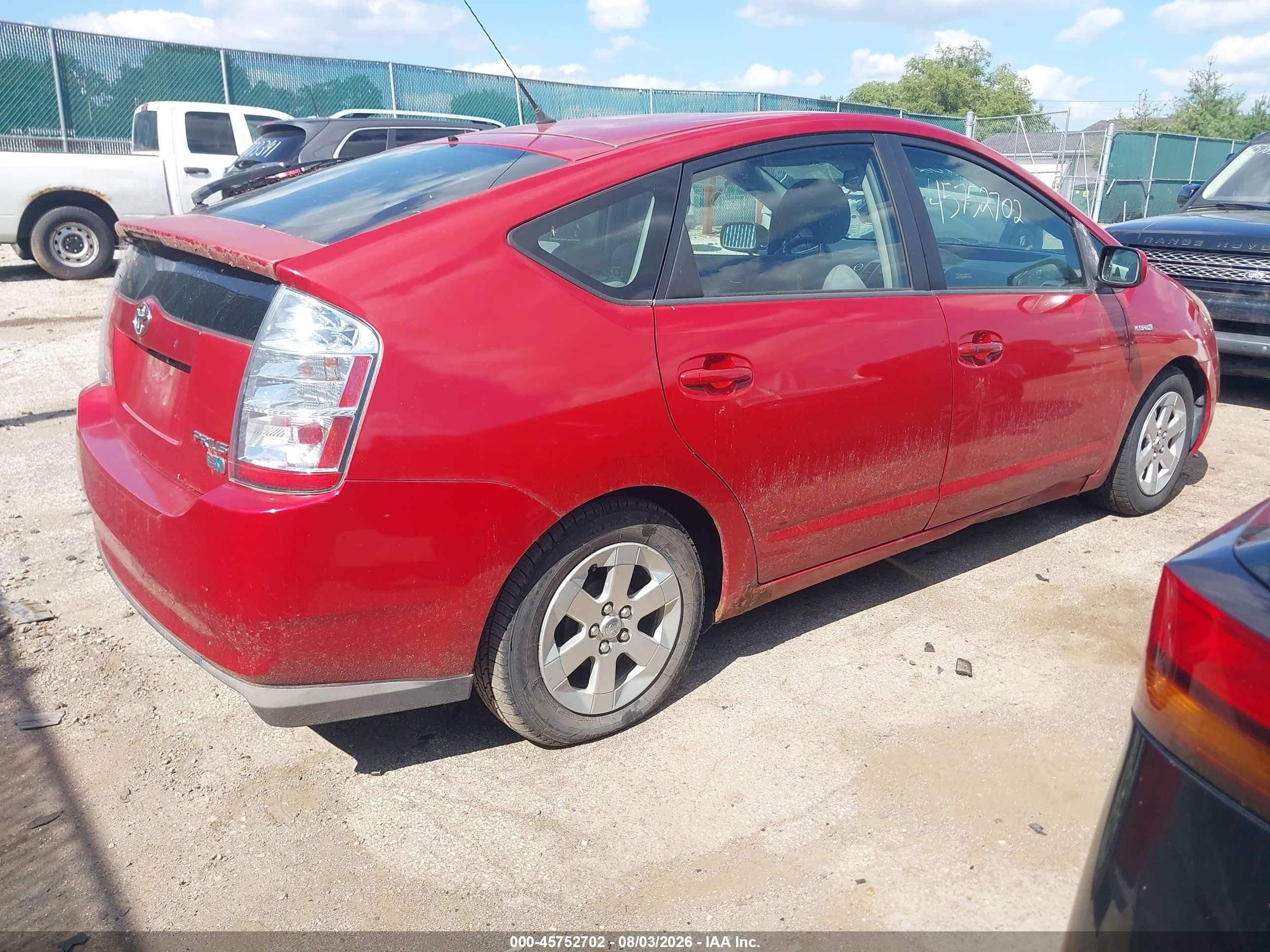 2007 Toyota Prius   Red vin: JTDKB20U077679660