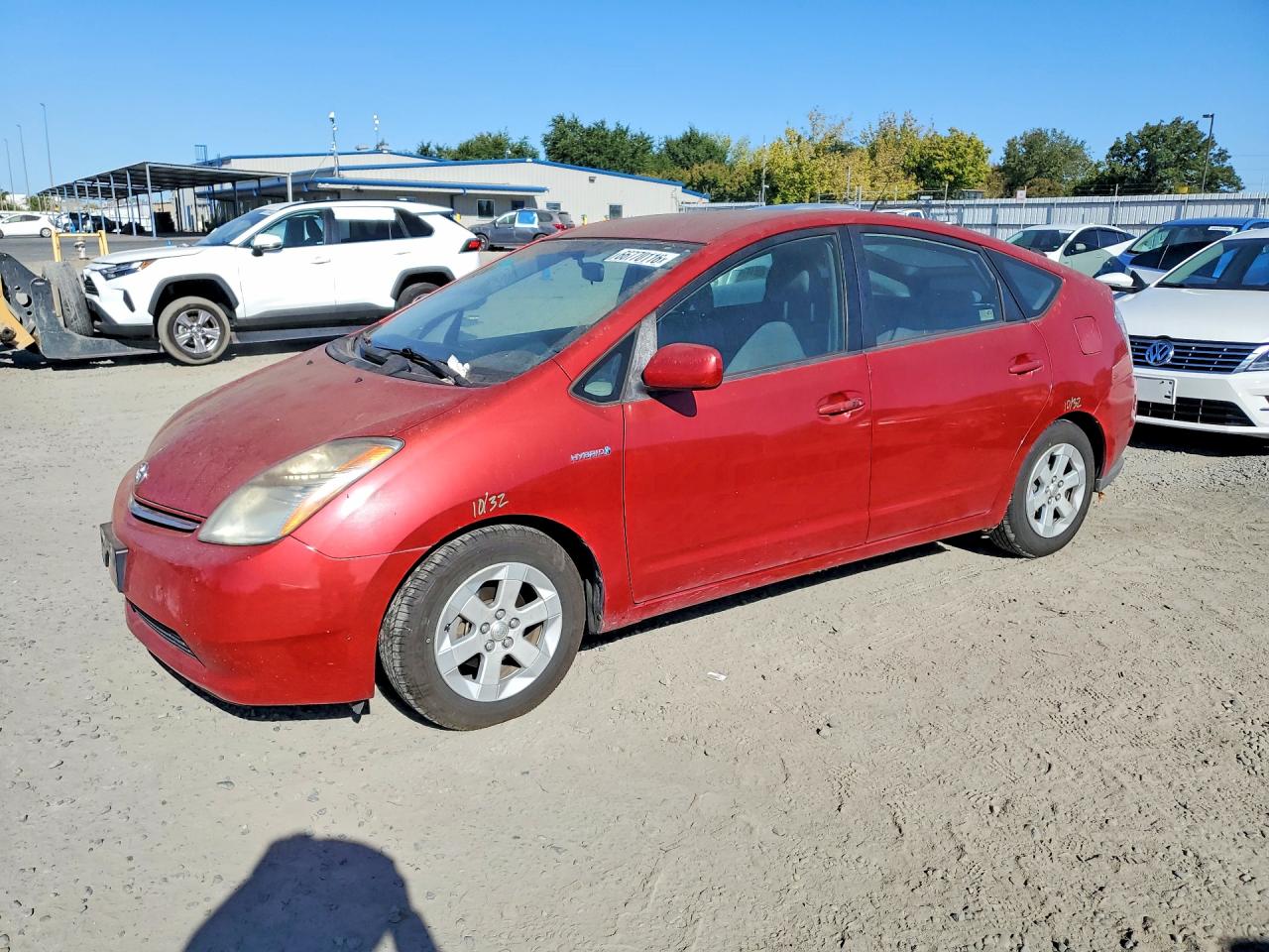 2008 Toyota Prius Base Red vin: JTDKB20U083398189