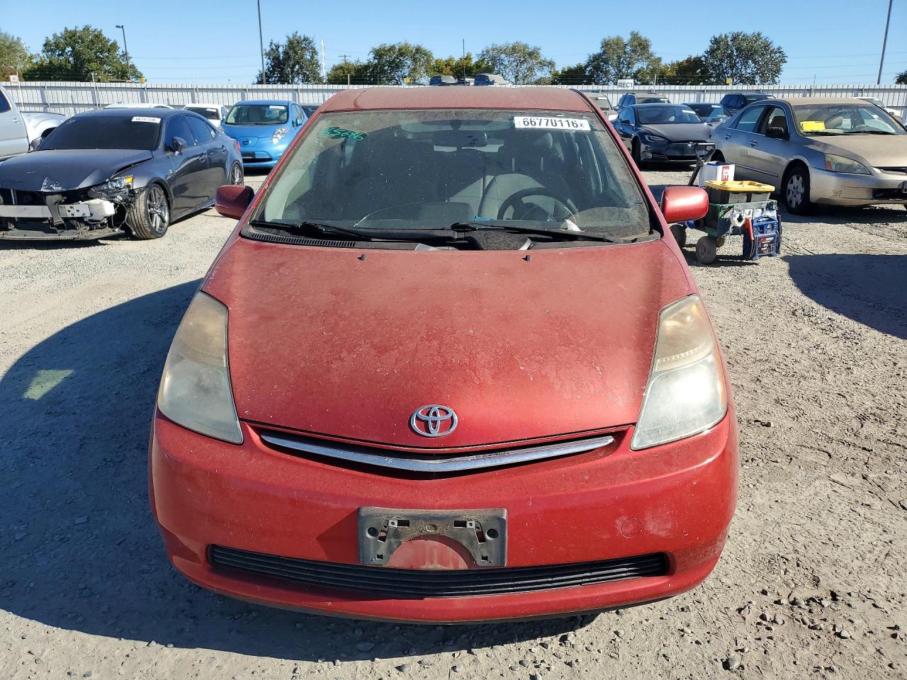 2008 Toyota Prius Base Red vin: JTDKB20U083398189