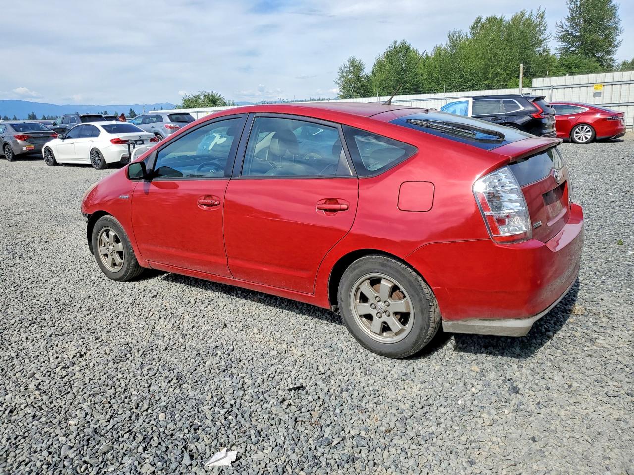 2008 Toyota Prius Base Red vin: JTDKB20U083455877