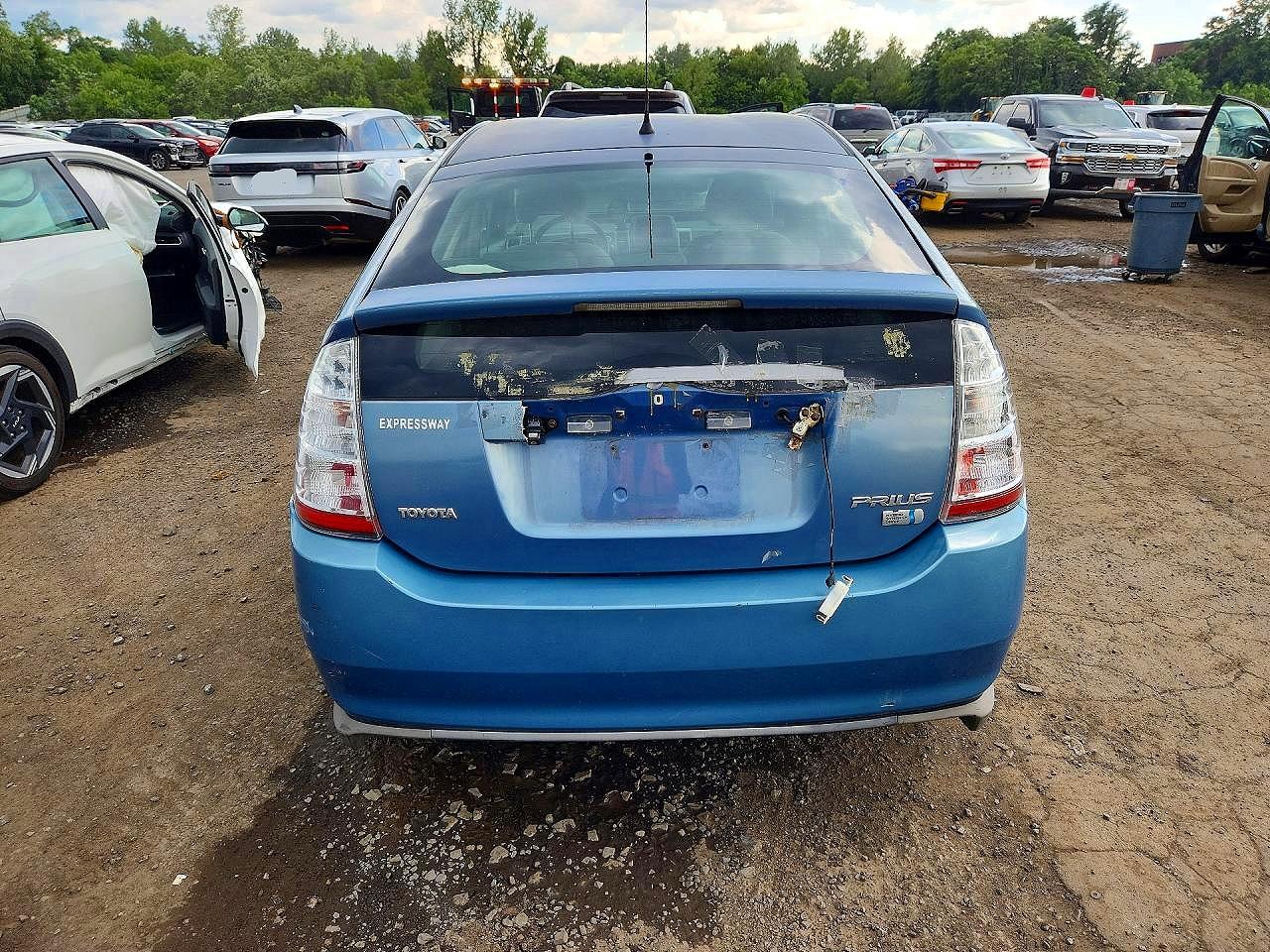 2008 Toyota Prius Base Blue vin: JTDKB20U087694886