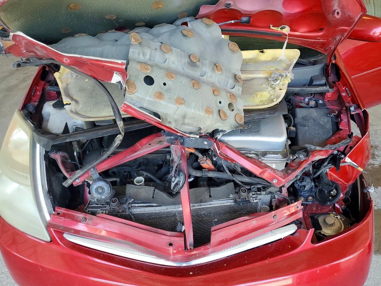 2008 Toyota Prius Base Red vin: JTDKB20U087727210