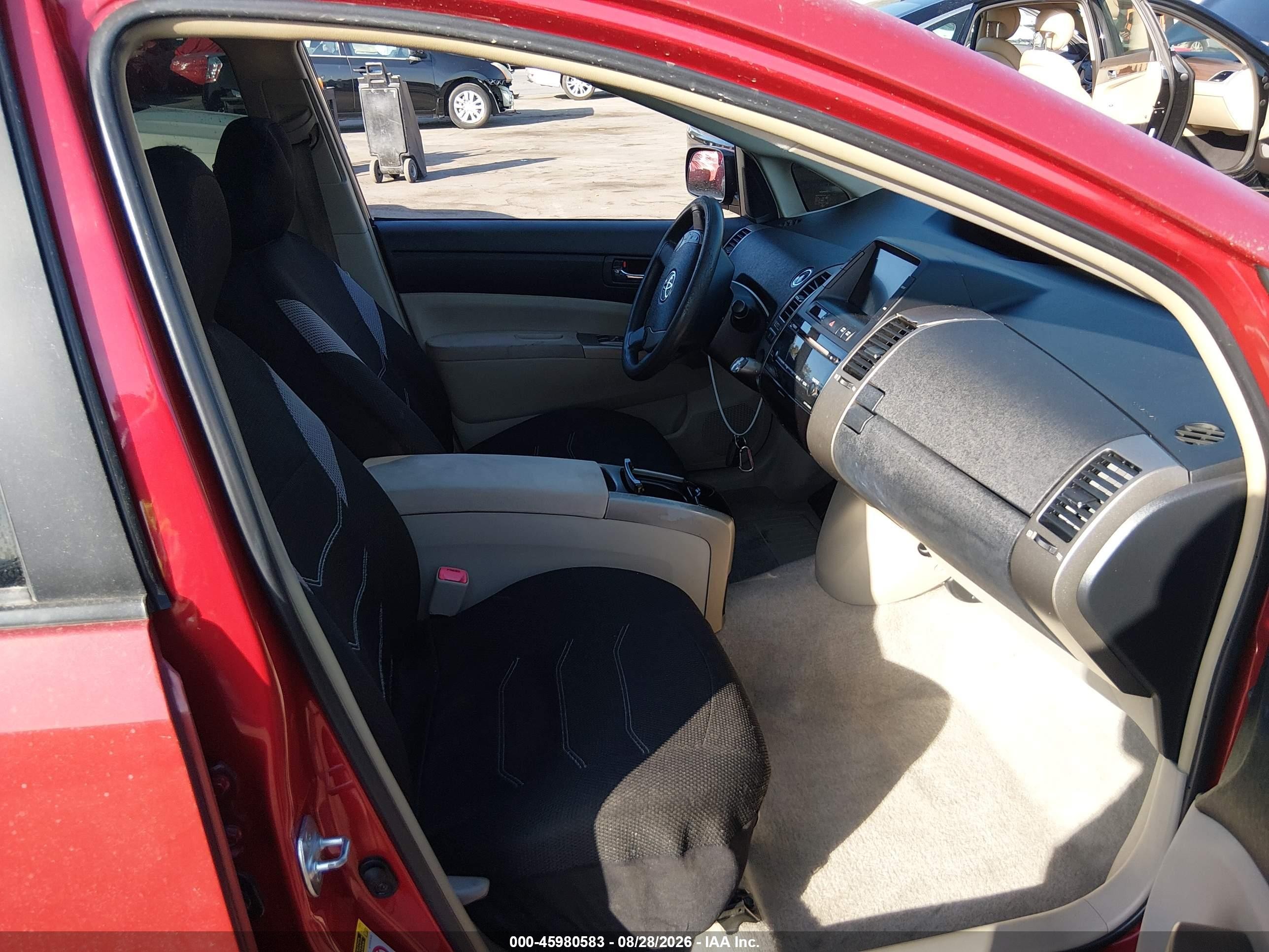 2008 Toyota Prius   Red vin: JTDKB20U087755959