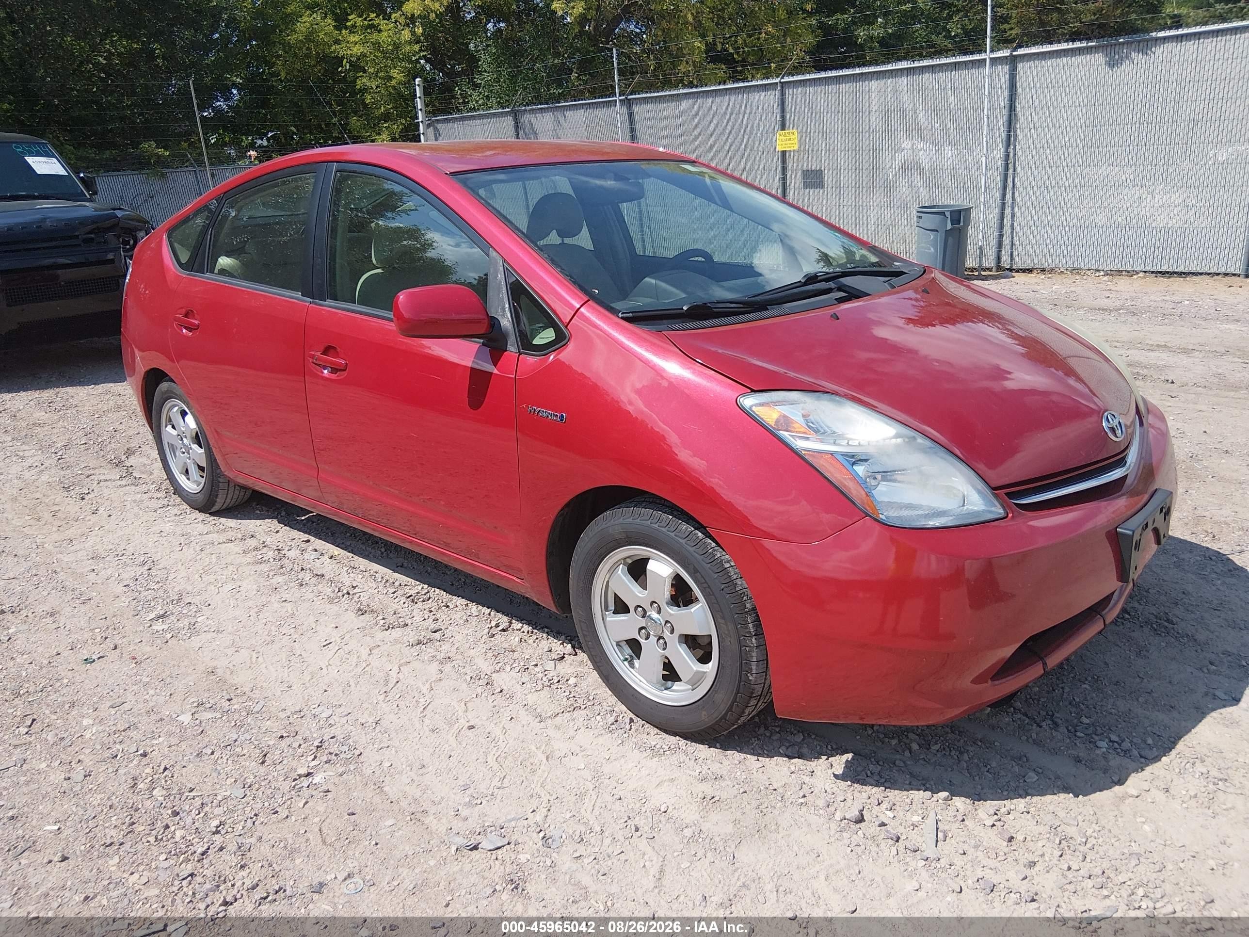 2008 Toyota Prius   Красный vin: JTDKB20U087800348