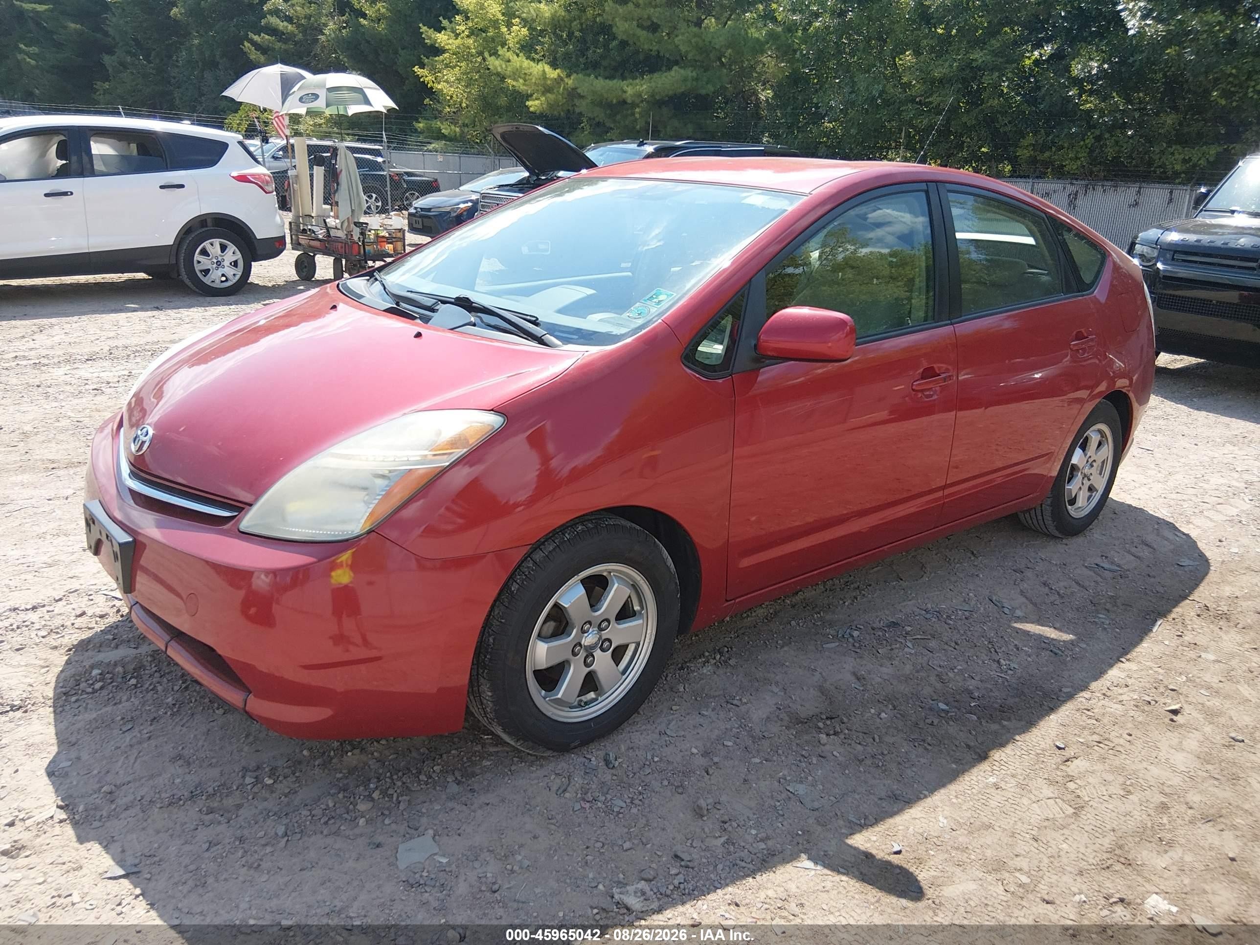 2008 Toyota Prius   Красный vin: JTDKB20U087800348