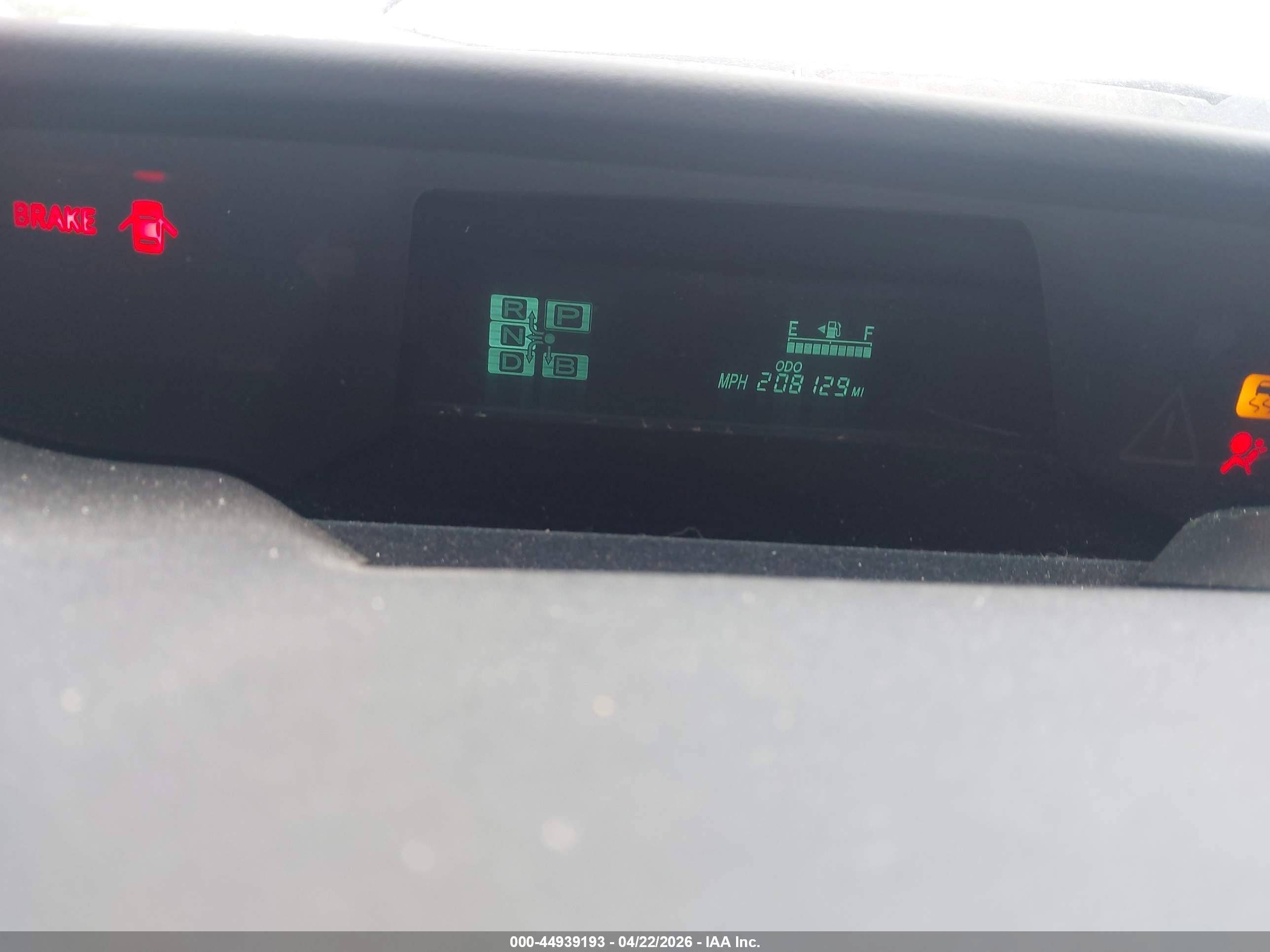 2009 Toyota Prius   Gray vin: JTDKB20U093475581