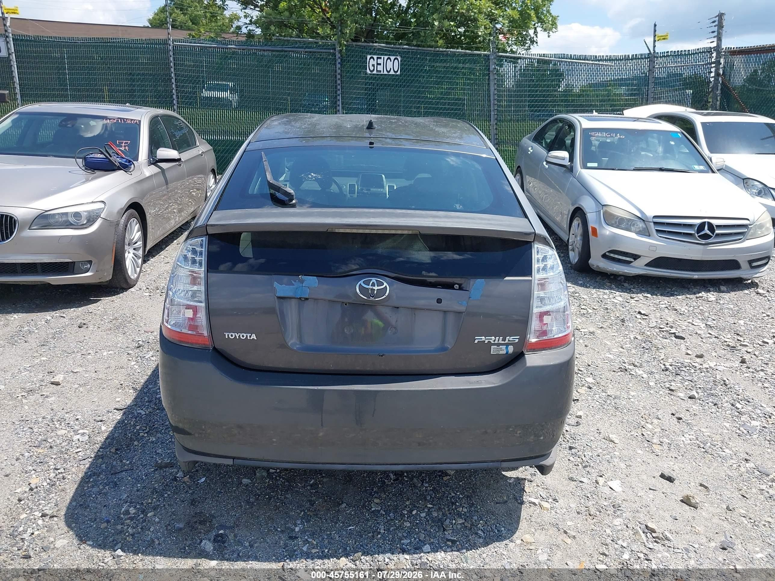 2009 Toyota Prius Touring Gray vin: JTDKB20U093491182
