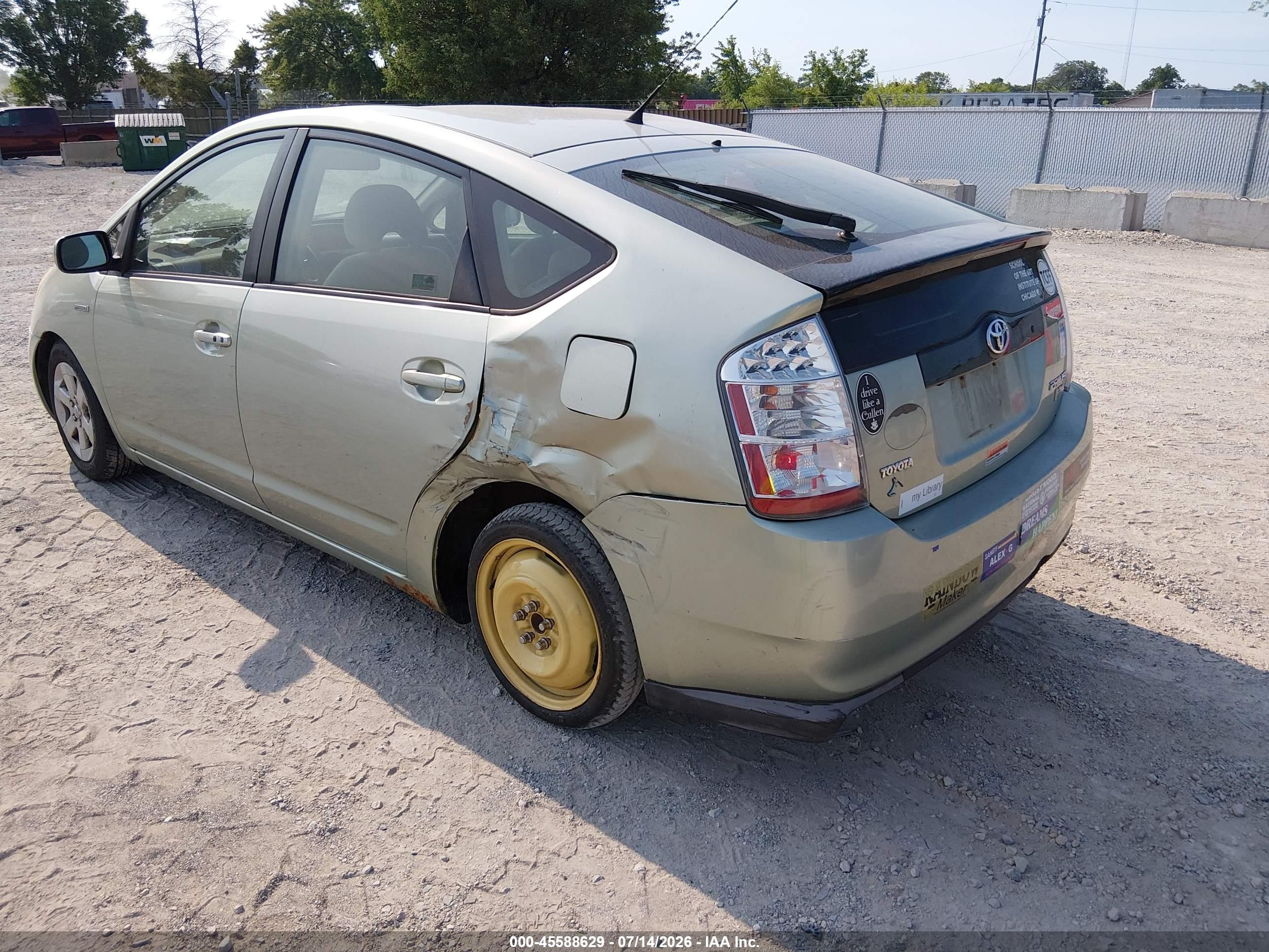 2009 Toyota Prius   Green vin: JTDKB20U097845792