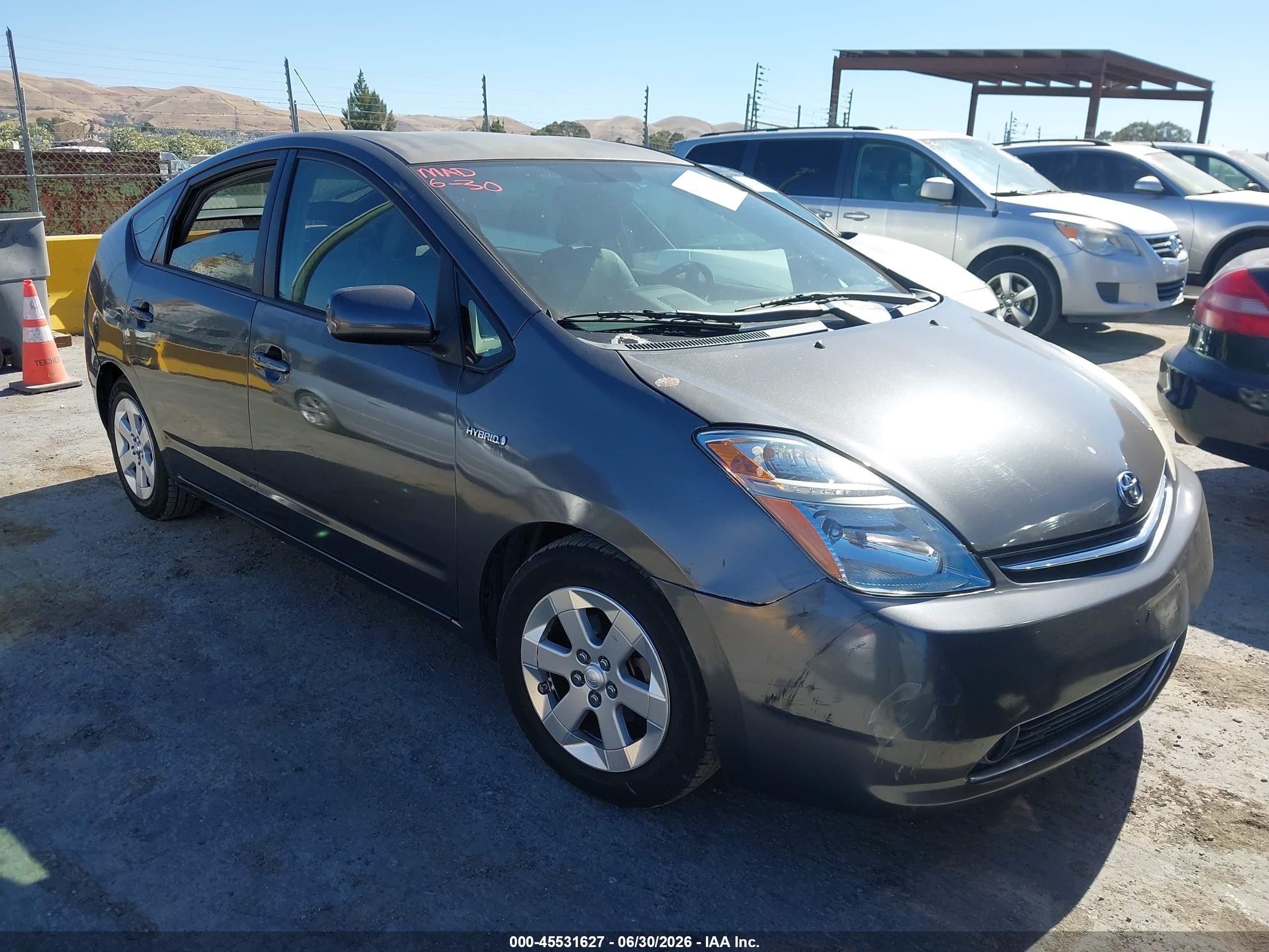 2007 Toyota Prius   Gray vin: JTDKB20U173210245