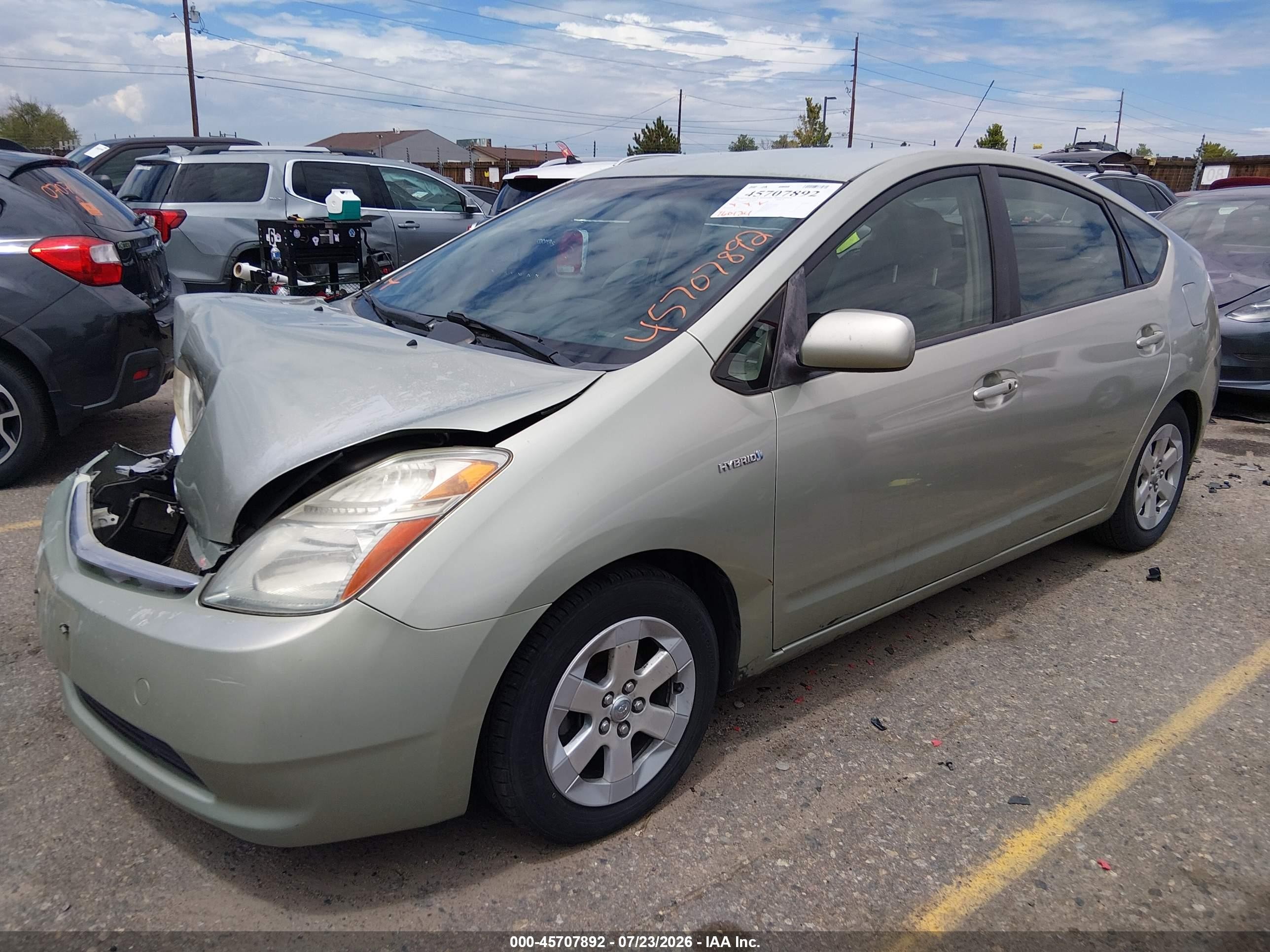 2007 Toyota Prius   Green vin: JTDKB20U173232942