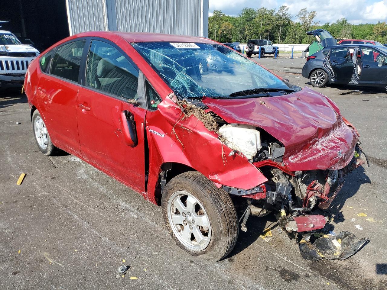 2007 Toyota Prius Base Red vin: JTDKB20U173266685