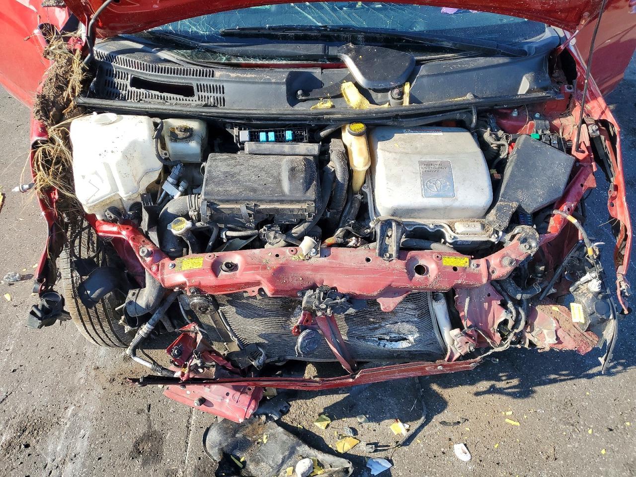 2007 Toyota Prius Base Red vin: JTDKB20U173266685