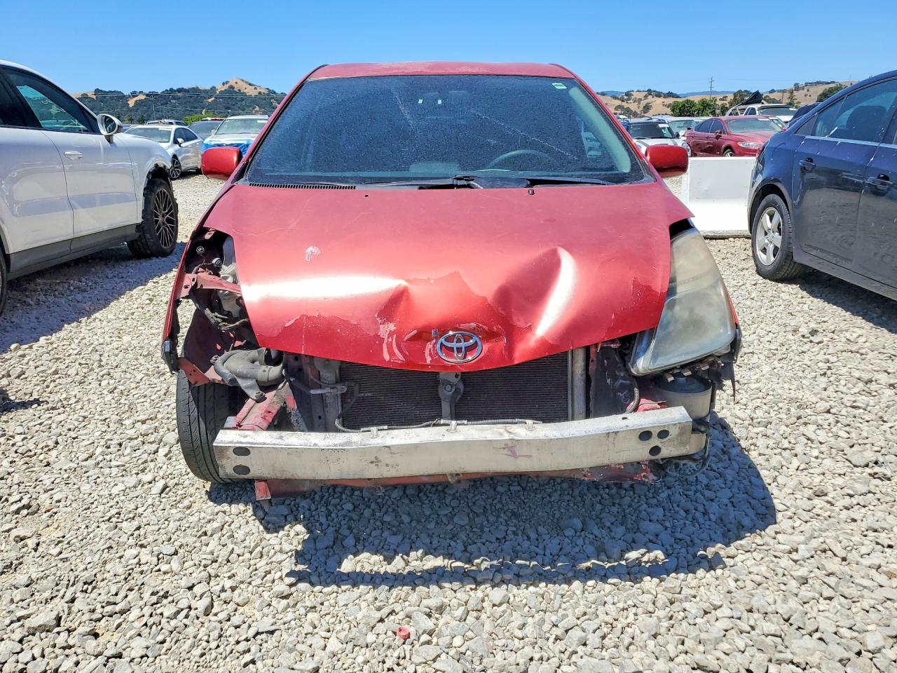 2007 Toyota Prius Base Red vin: JTDKB20U173273460