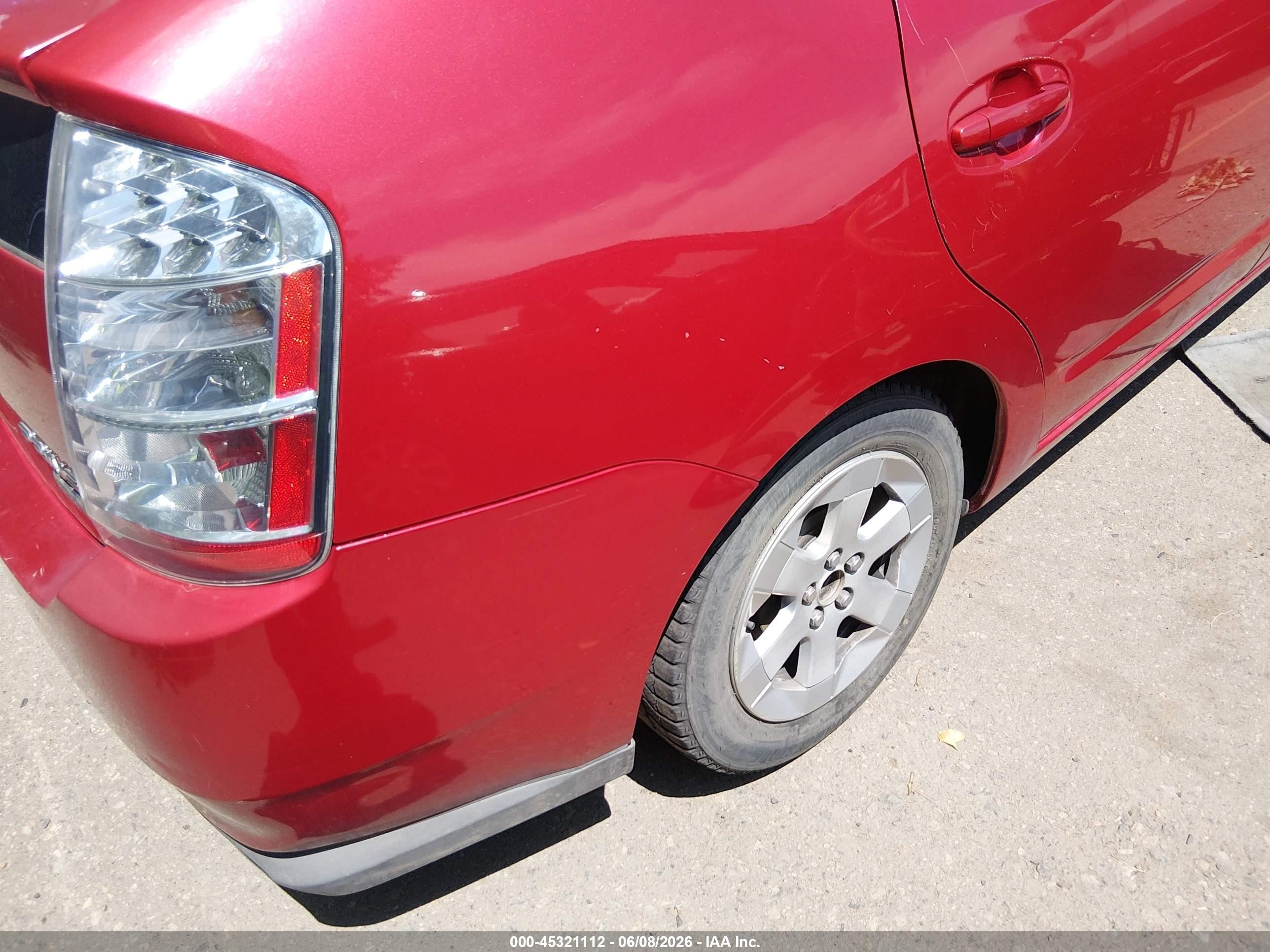 2007 Toyota Prius   Red vin: JTDKB20U177589983