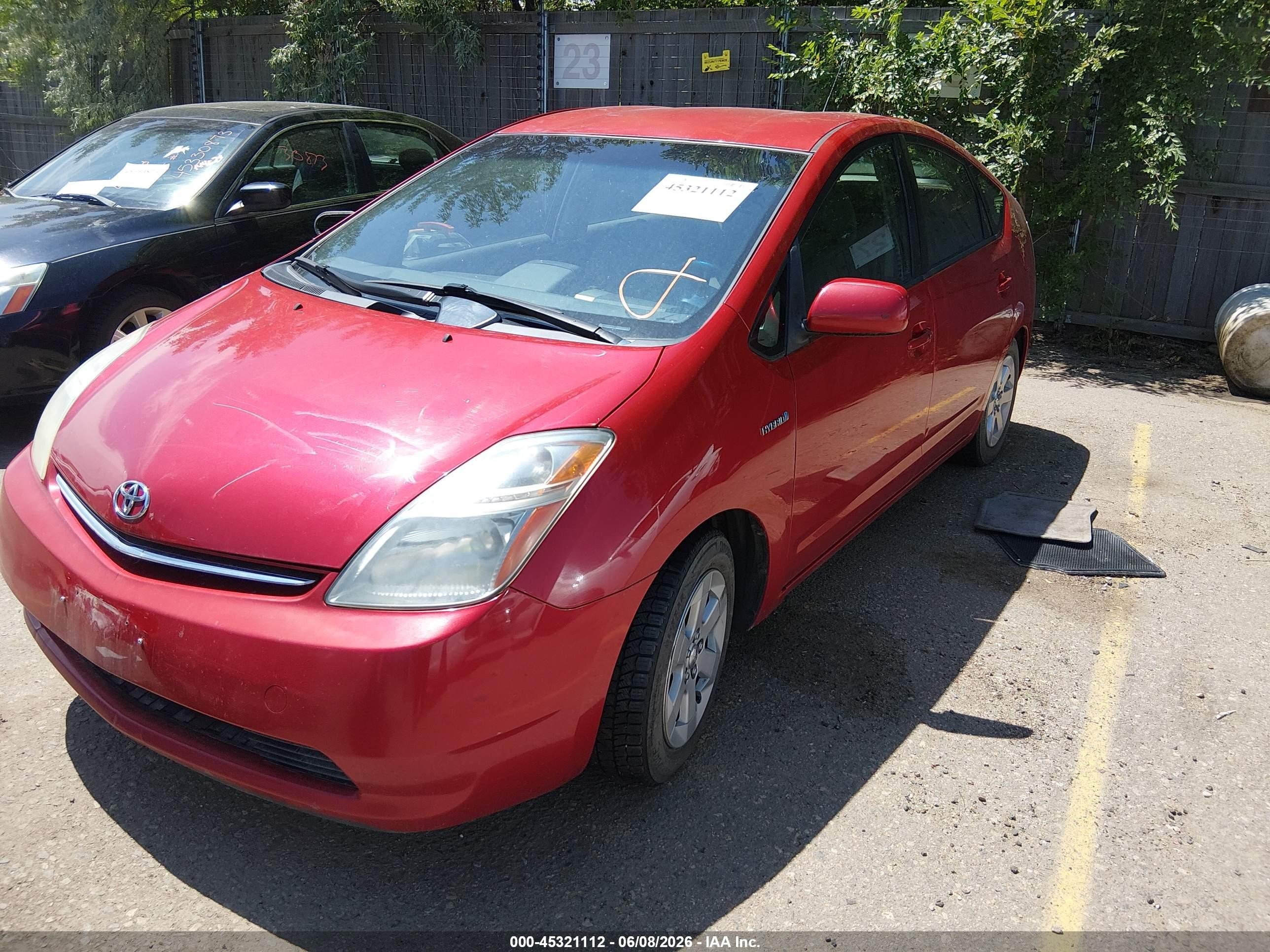 2007 Toyota Prius   Red vin: JTDKB20U177589983