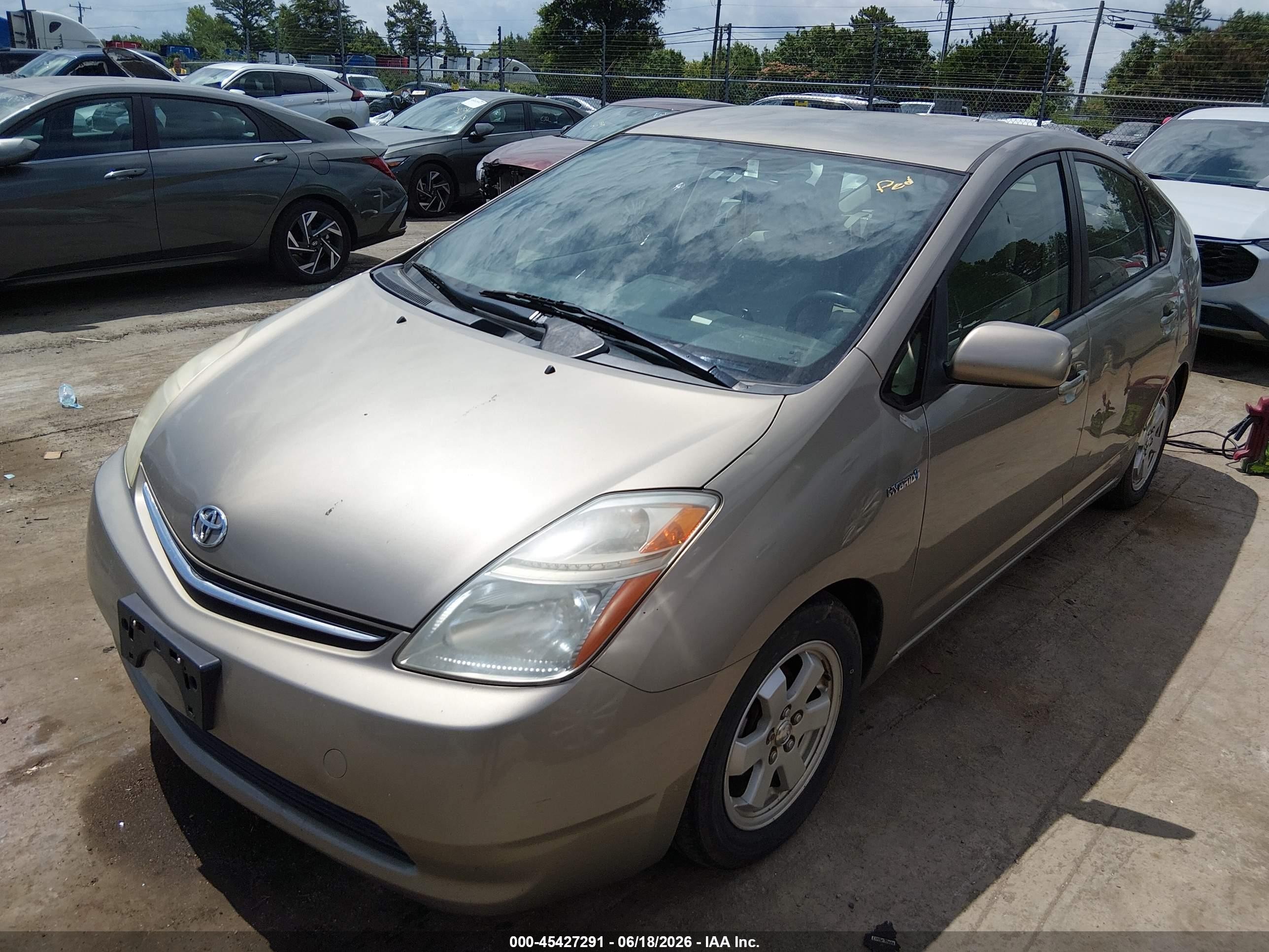 2007 Toyota Prius   Gray vin: JTDKB20U177597520