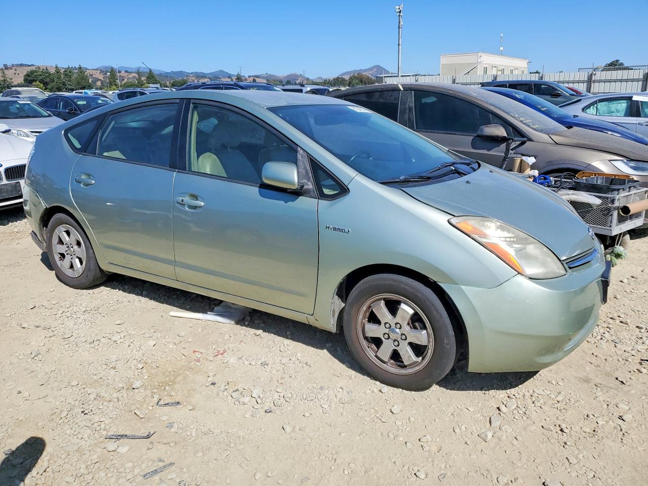 2007 Toyota Prius Base Green vin: JTDKB20U177601016