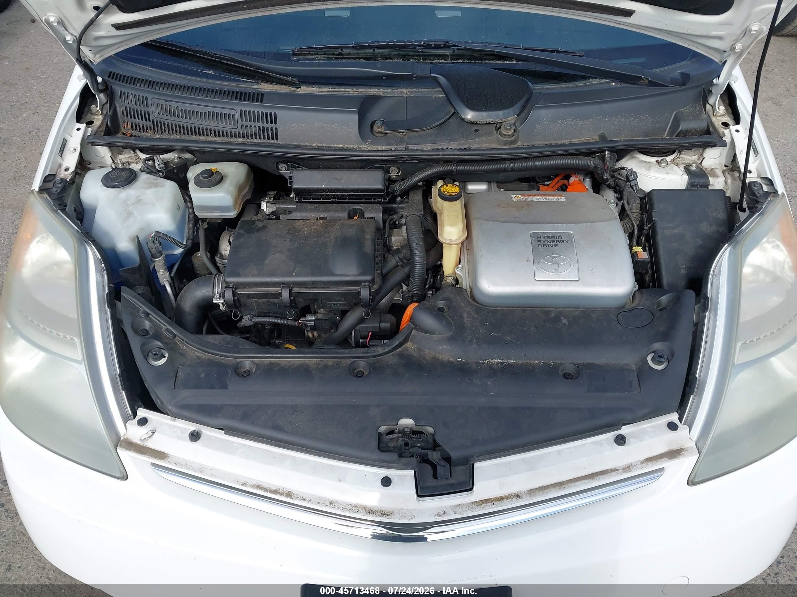 2007 Toyota Prius   White vin: JTDKB20U177606832
