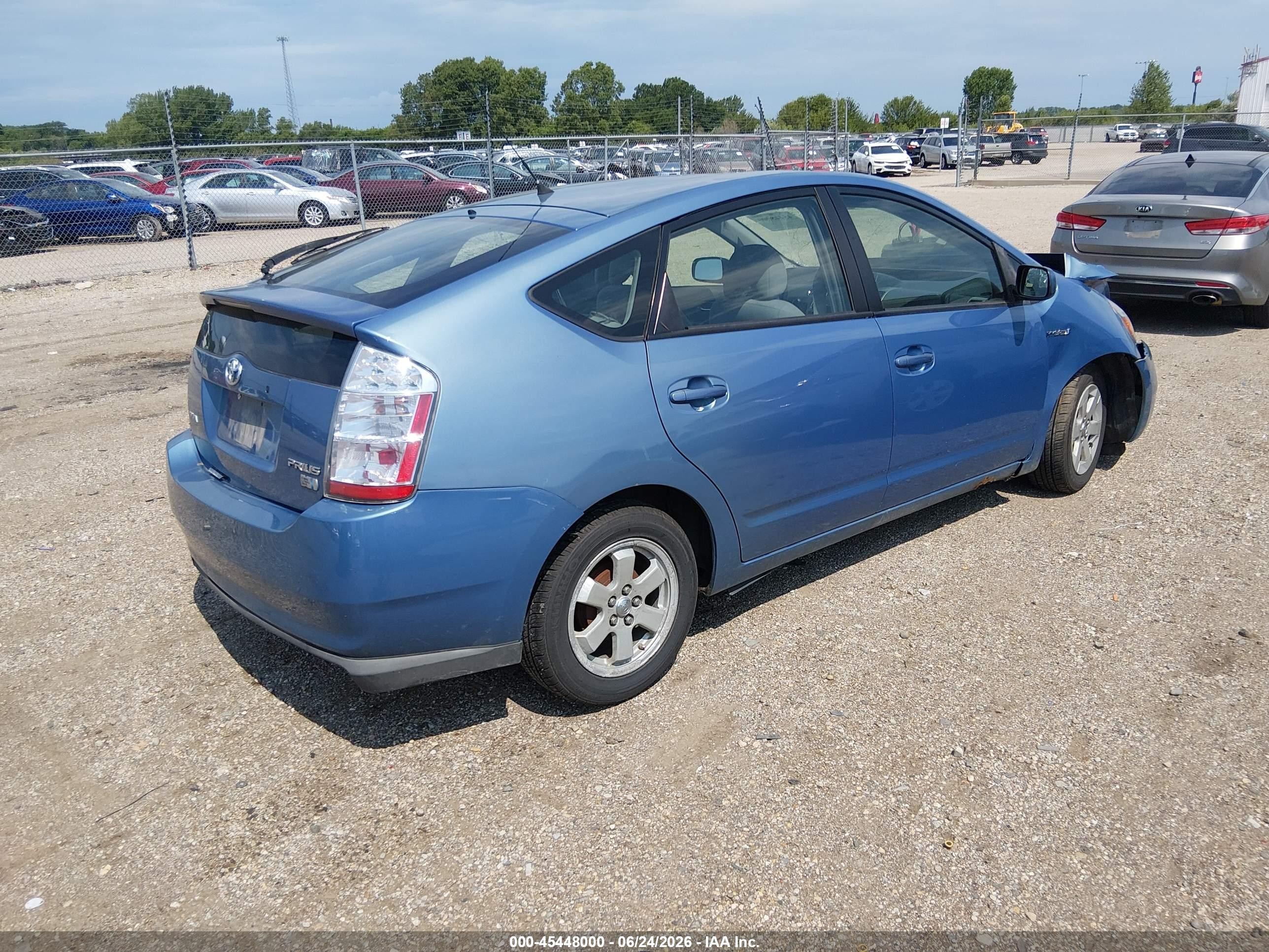 2007 Toyota Prius Blue vin: JTDKB20U177615157